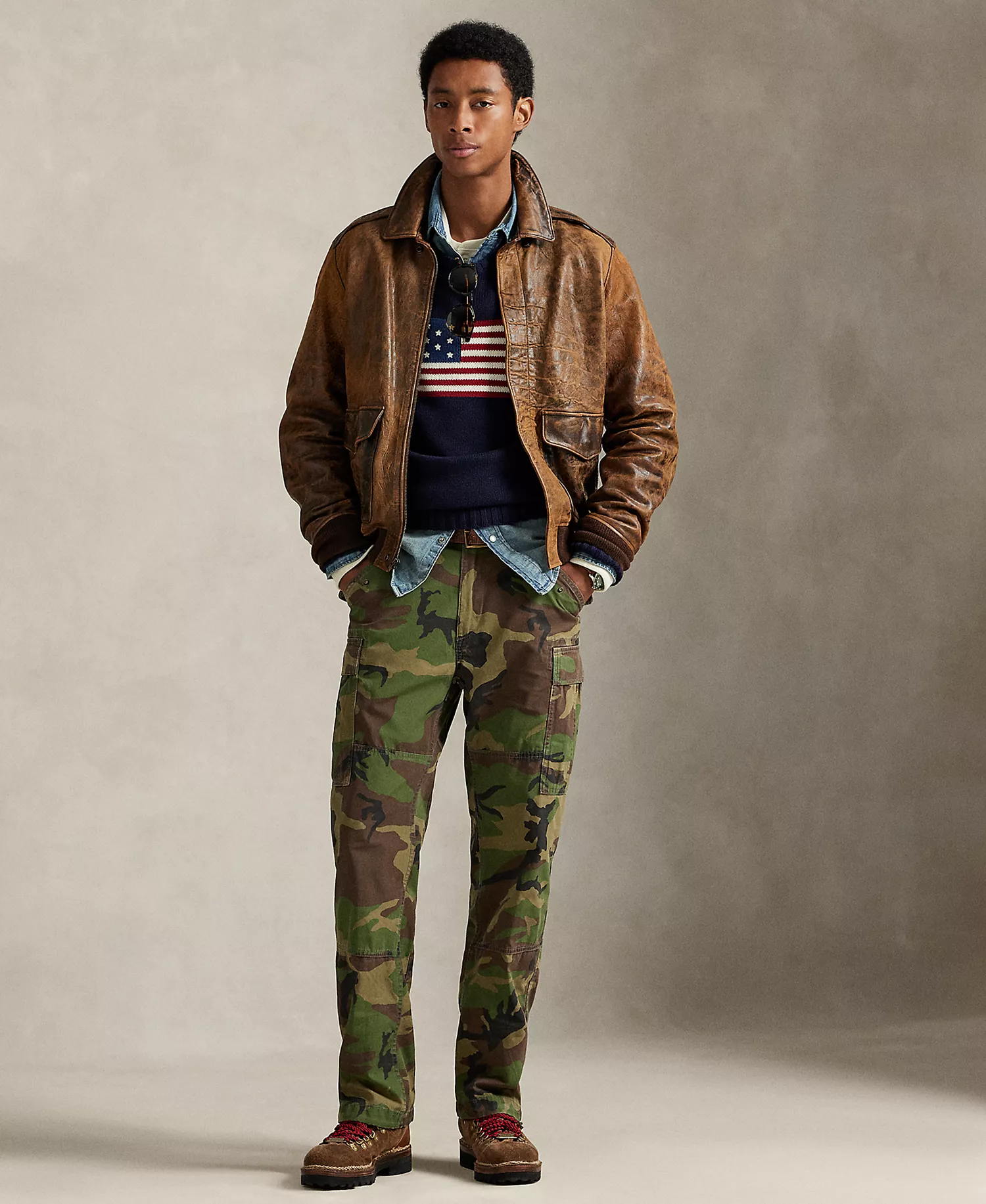 Men's Classic Fit Camo Canvas Cargo Pants - Surplus Camo - 30x30