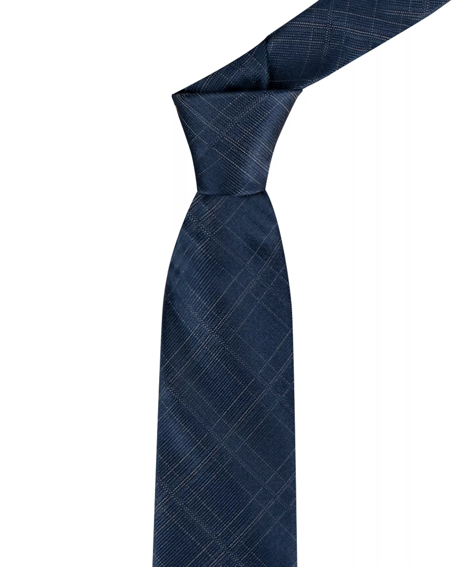Men's Everett Plaid Tie - Navy - ONE SIZE