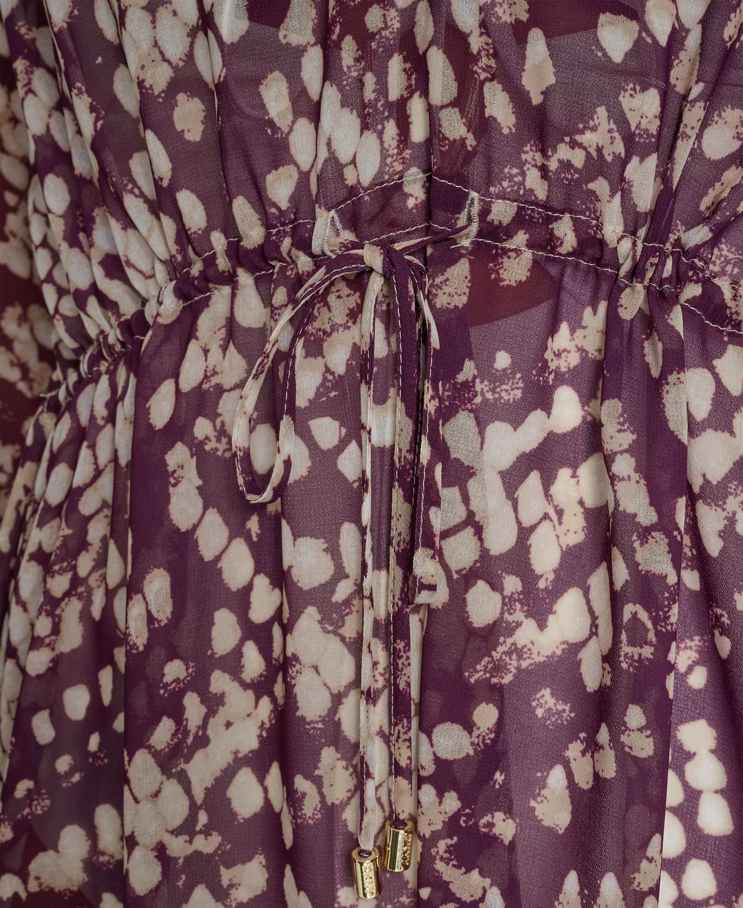 Women's Tie Front Cover-Up Kaftan - Python Port Multi - L