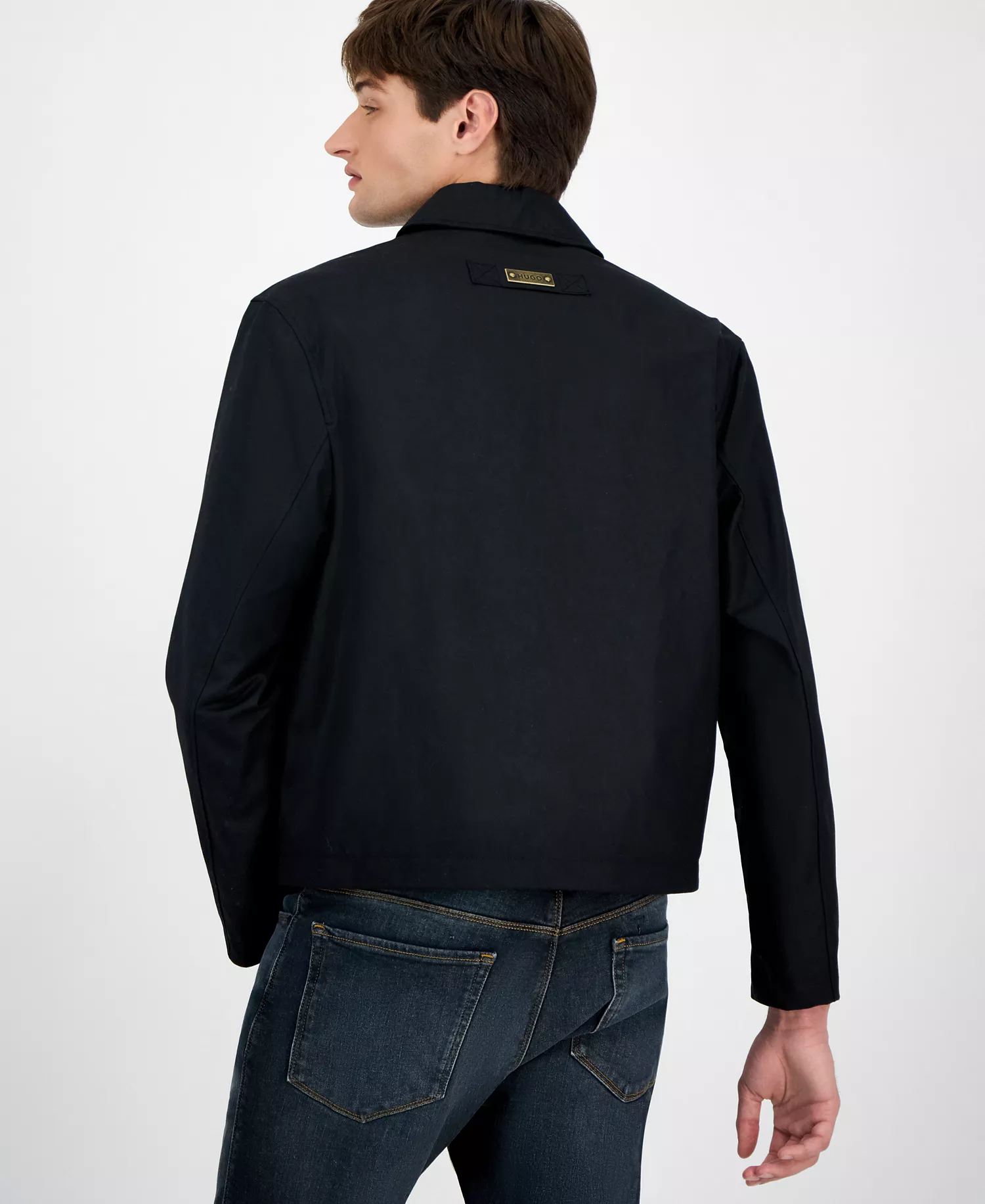 Men's Bapo Harrington Mid-Weight Regular Fit Wax Jacket - Black - 2XL