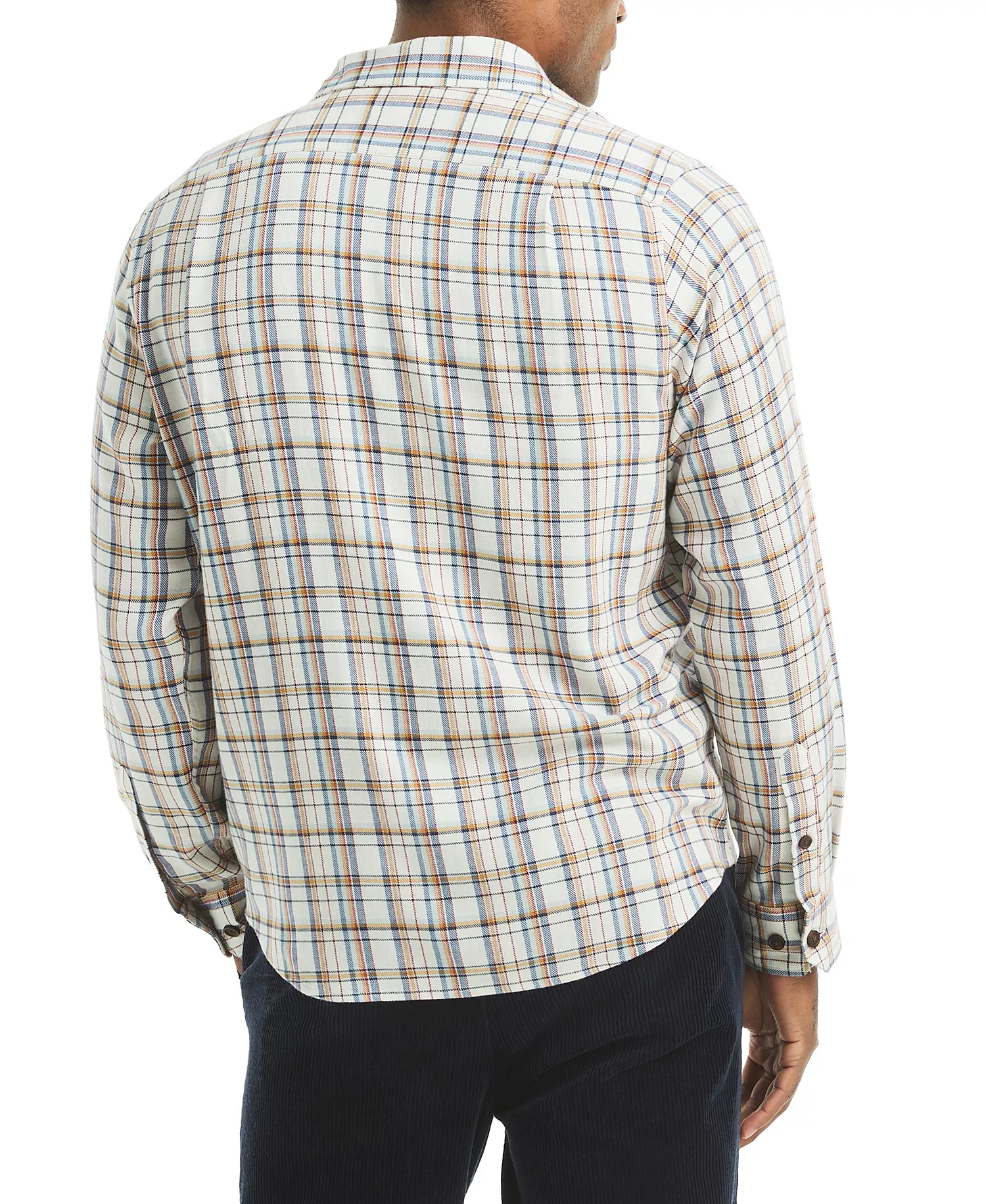Men's Stretch Flannel Plaid Shirt - Natural - 2XL