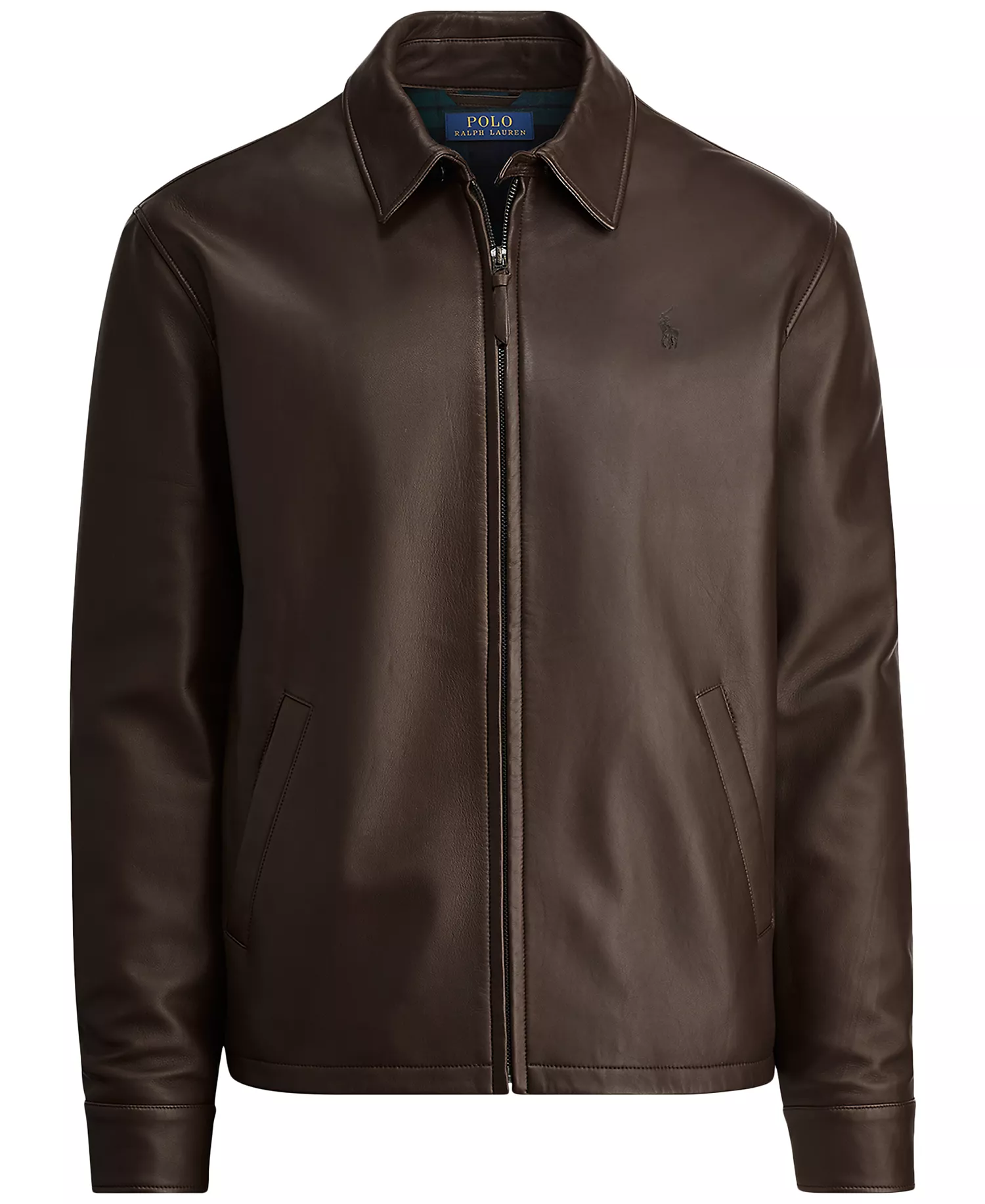 Men's Leather Jacket - Bison Brown - 2XL