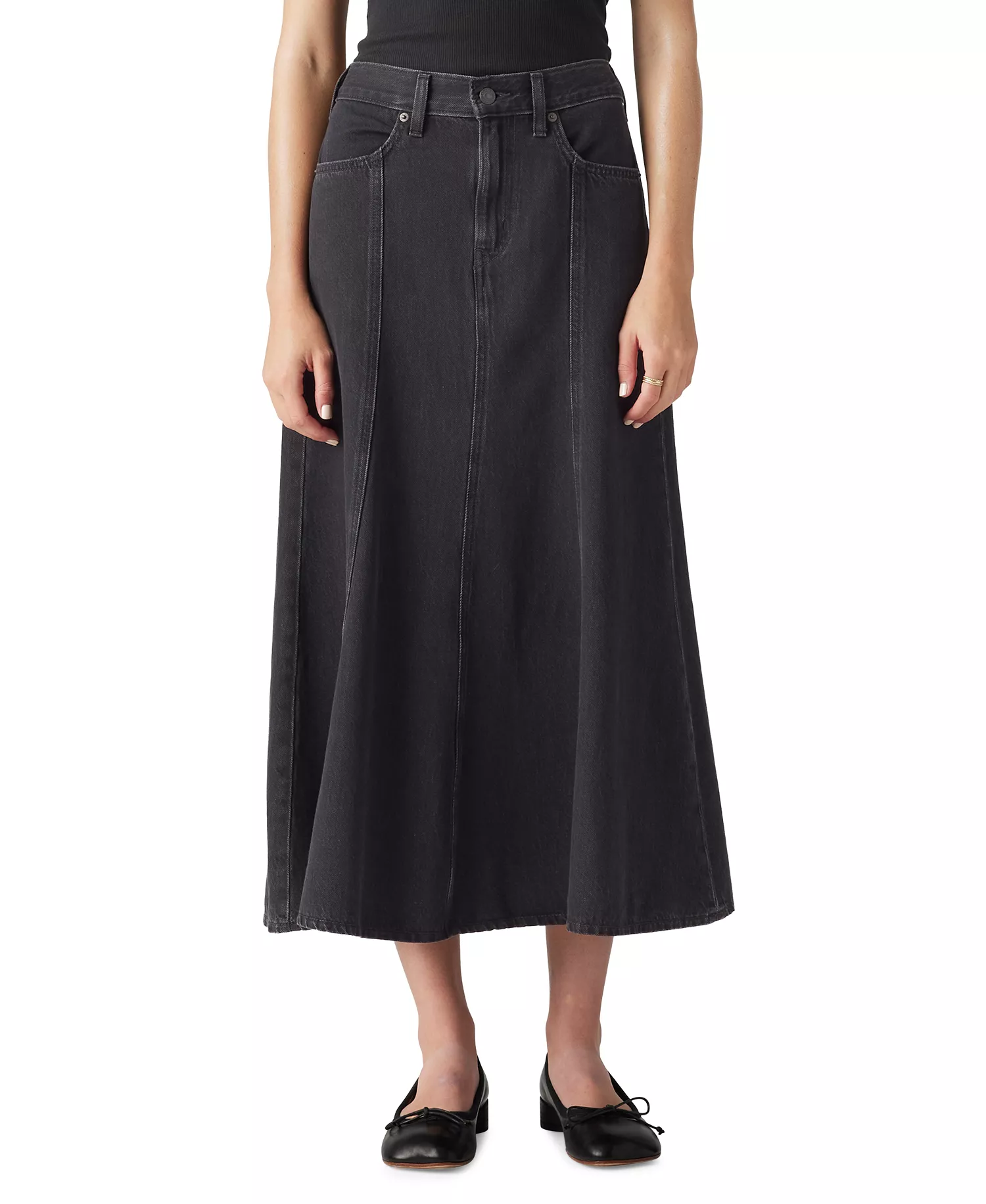 Women's Fit & Flare Denim Skirt - Cherish The Day - 24