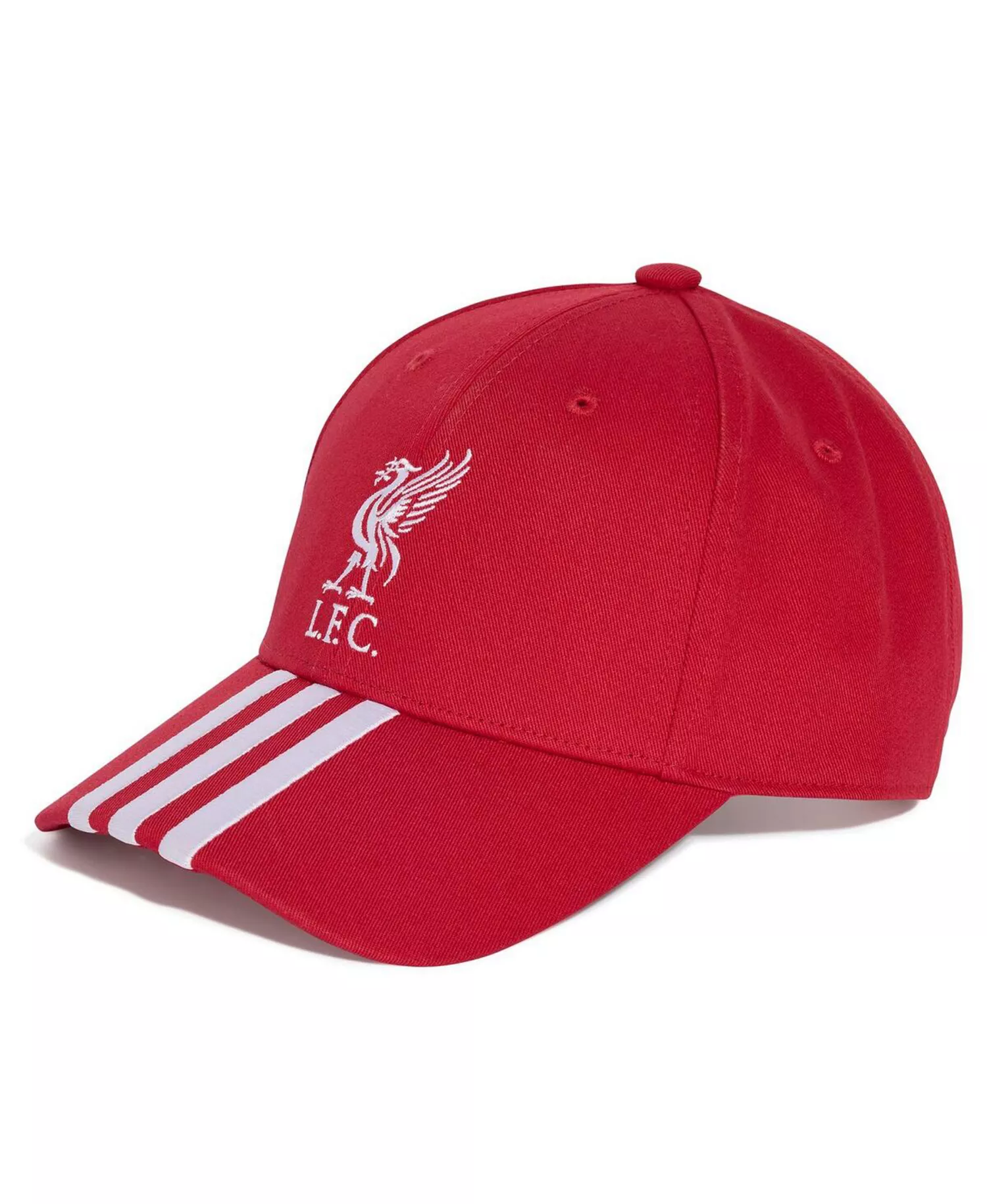Men's and Women's Red Liverpool Three-Stripe Dad Adjustable Hat - Red - ONE SIZE