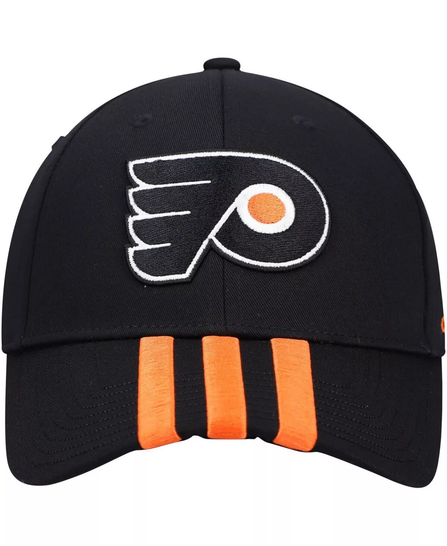Men's Black Philadelphia Flyers Locker Room Three Stripe Adjustable Hat - Black - One Size Fits All