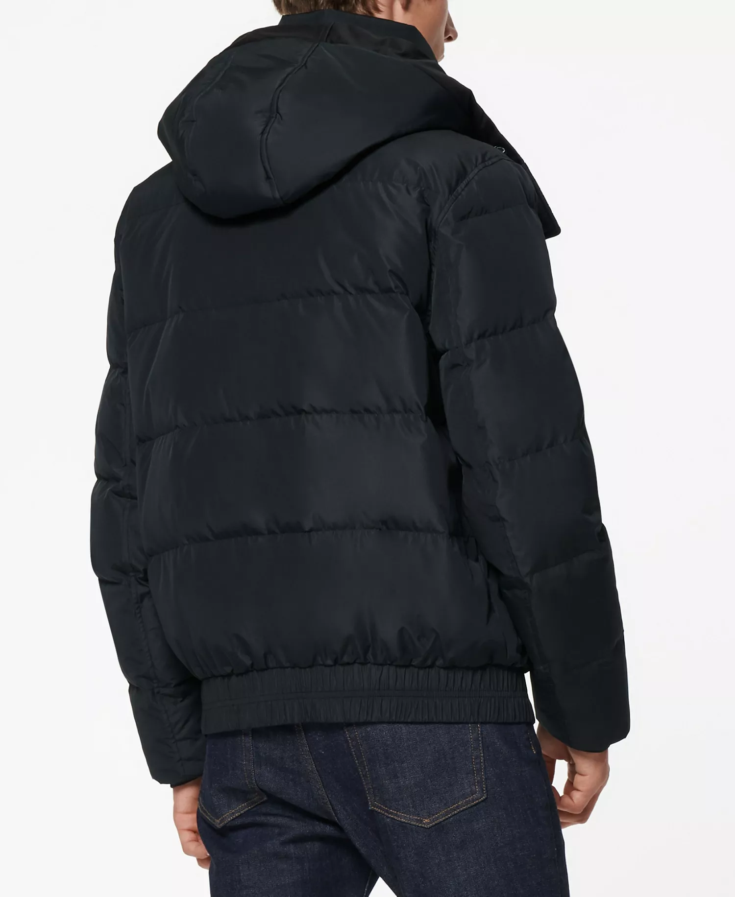 Men's Phoenix Down Bomber Jacket with Bib - Black - 2XL