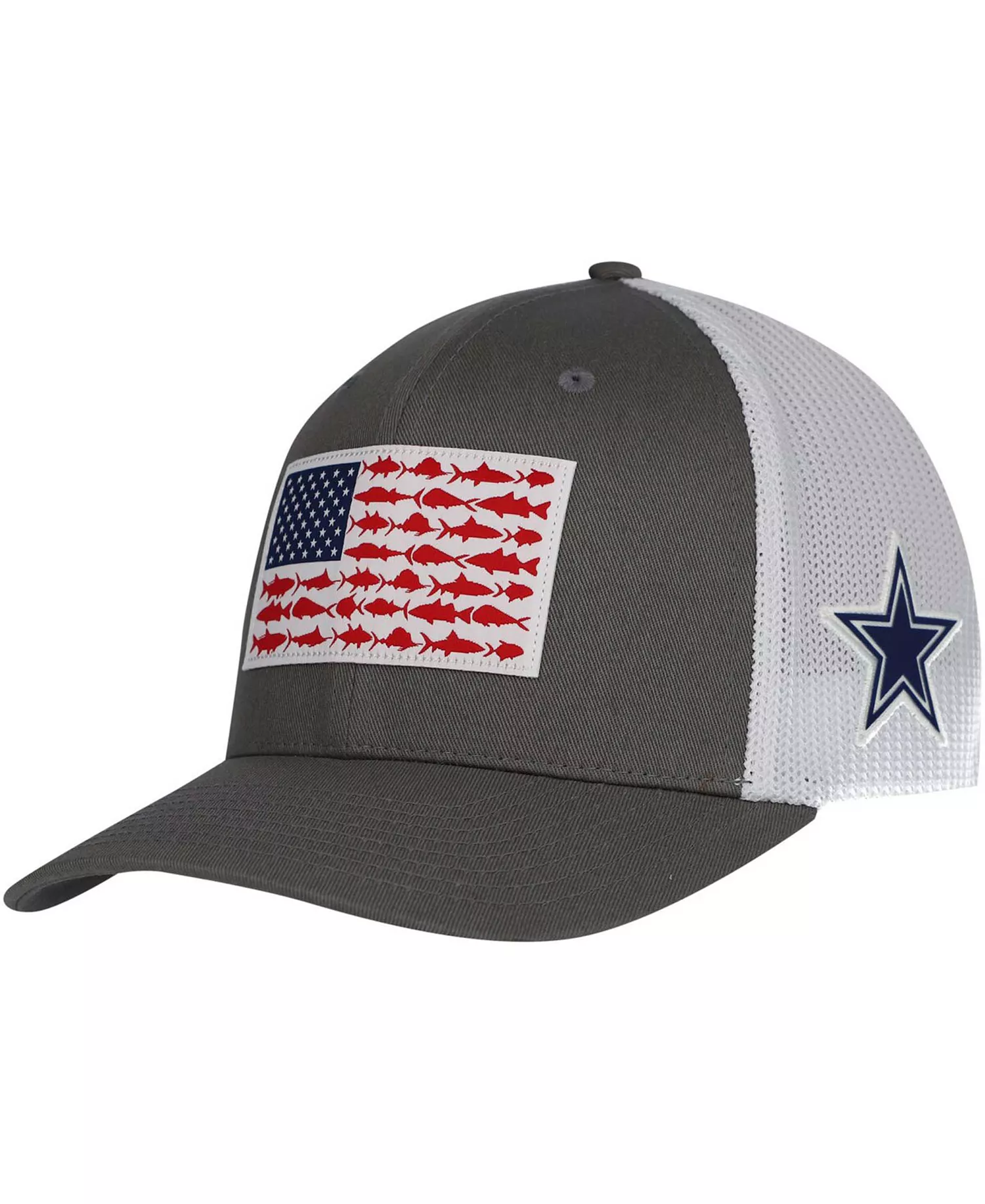Men's Dallas Cowboys PFG Fish Flag Flex Hat - Gray - L
