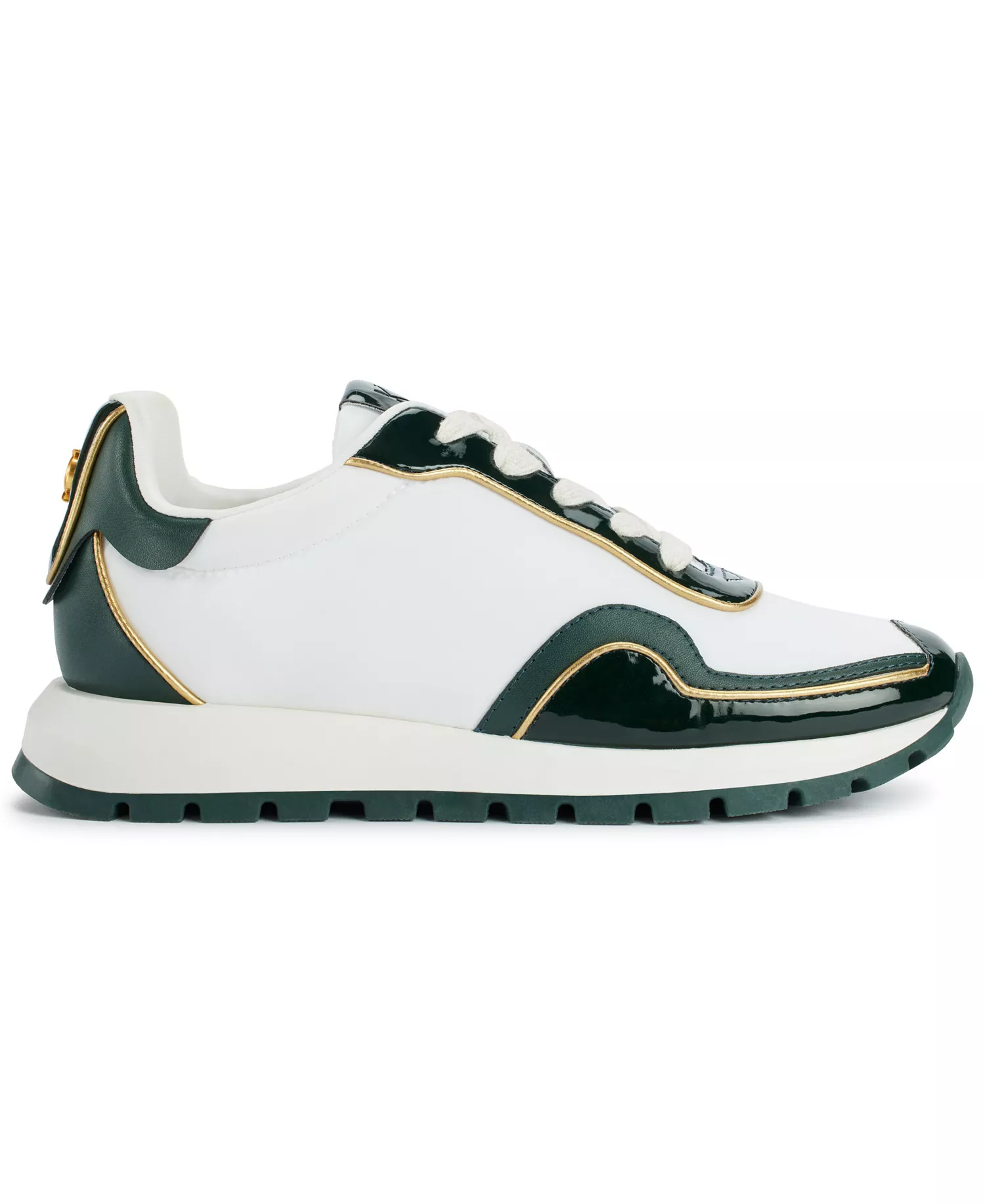 Women's Binx Lace Up Sneakers - White/Green - 8M