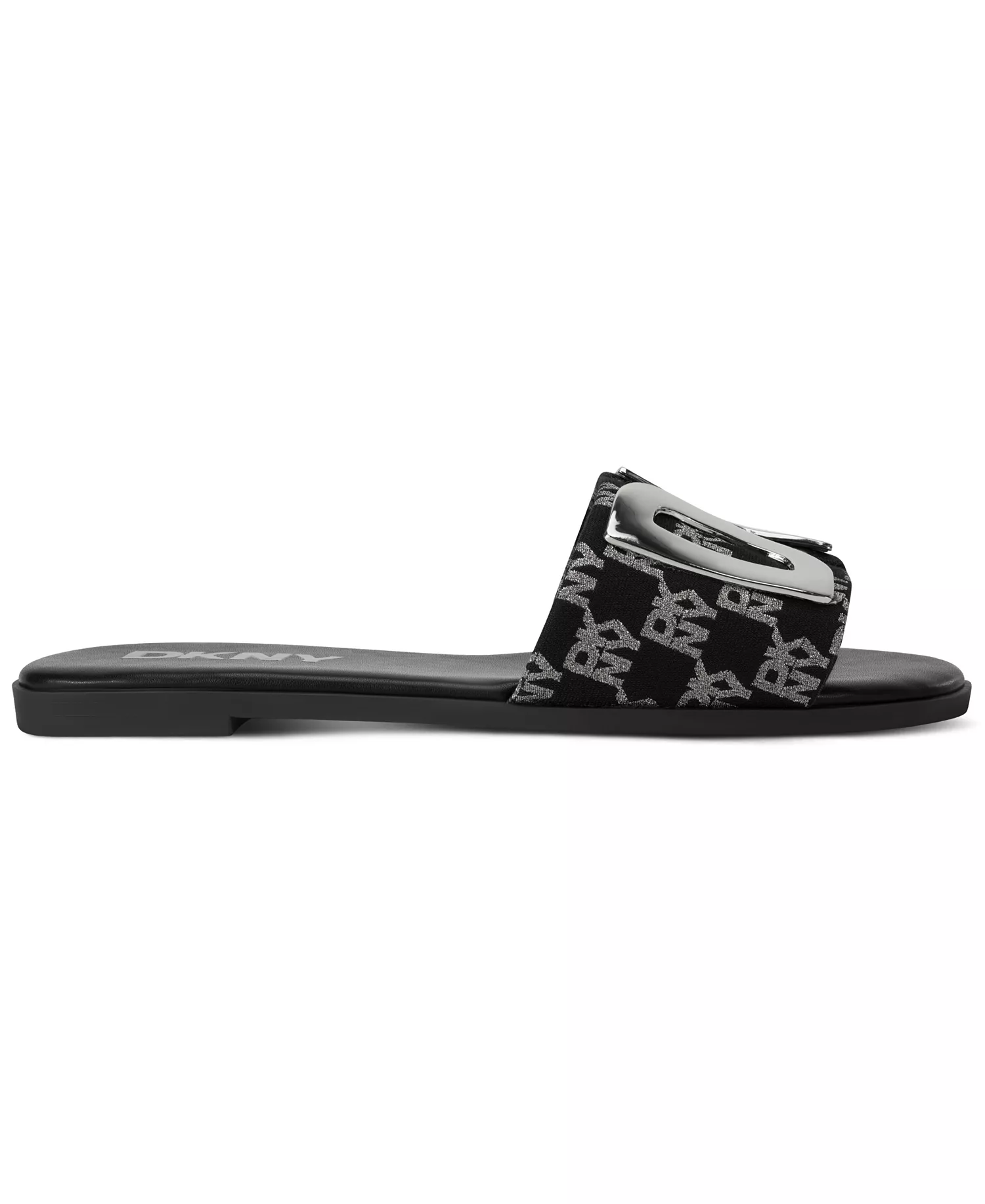 Women's Waltz Slip-On Flat Sandals - Black, Nickel - 6.5M