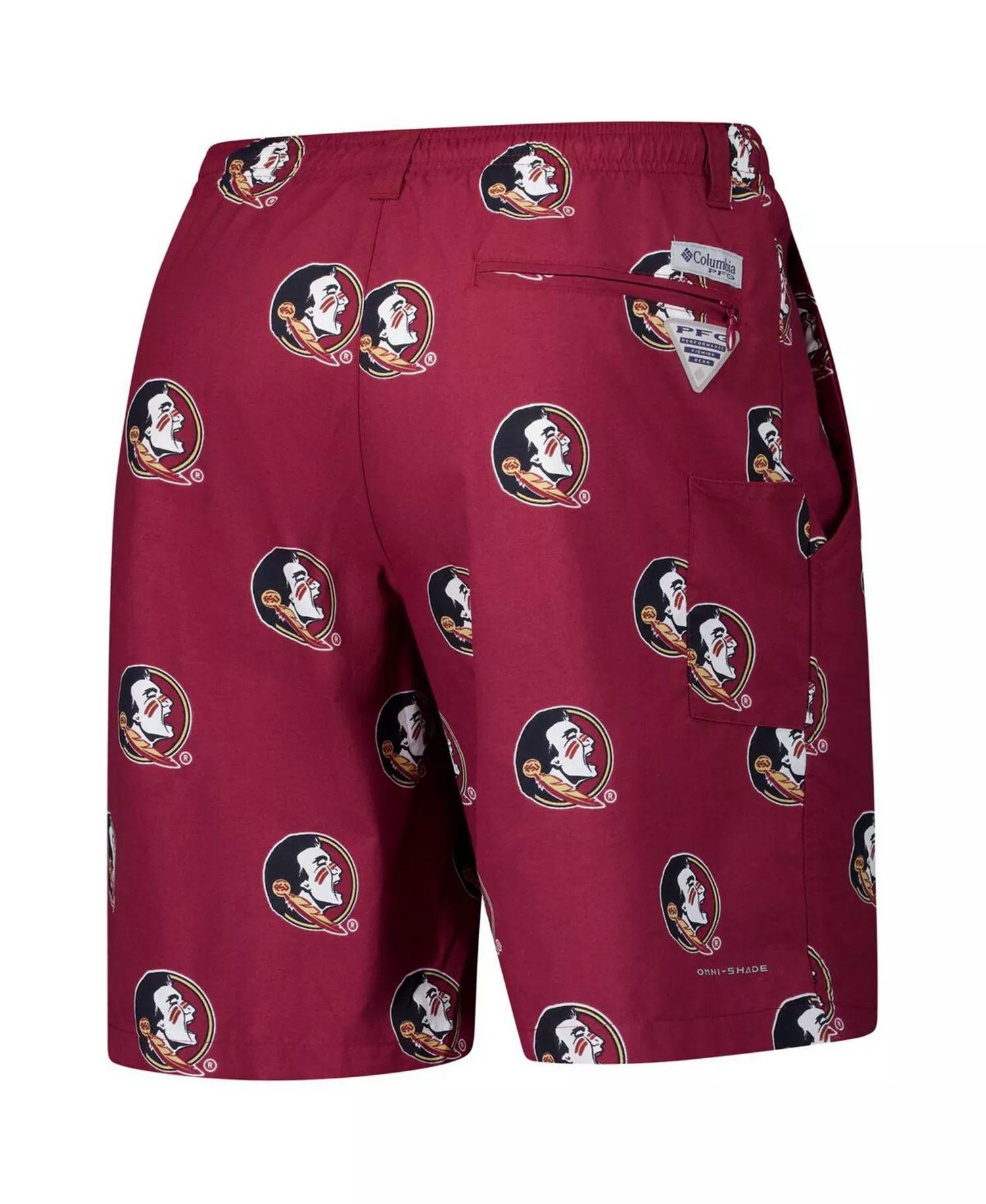 Men's Garnet Florida State Seminoles PFG Backcast III Omni-Shade Shorts - Garnet - L