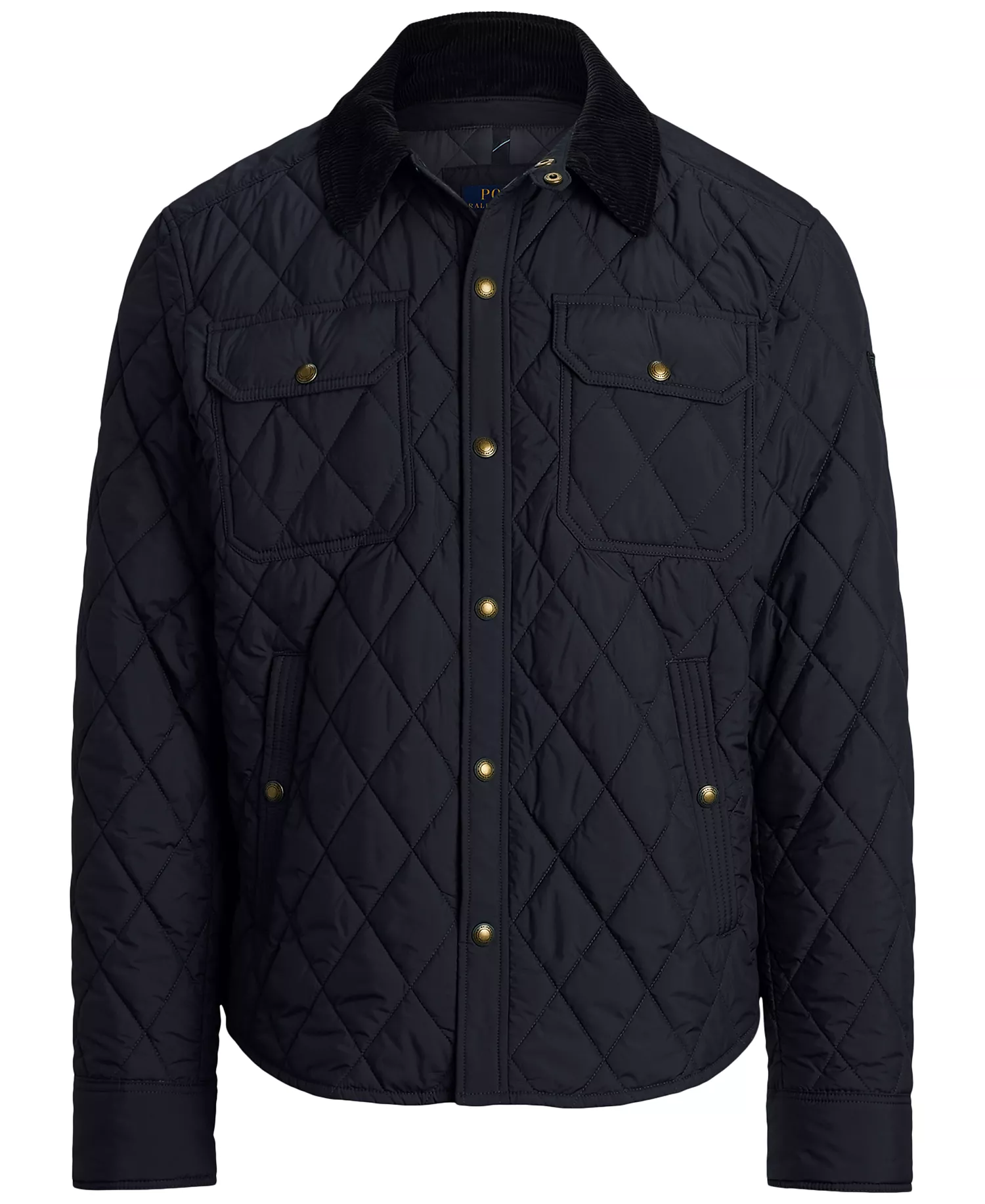 Men's Beaton Quilted Water-Repellent Snap-Front Jacket - Polo Black - 2XL