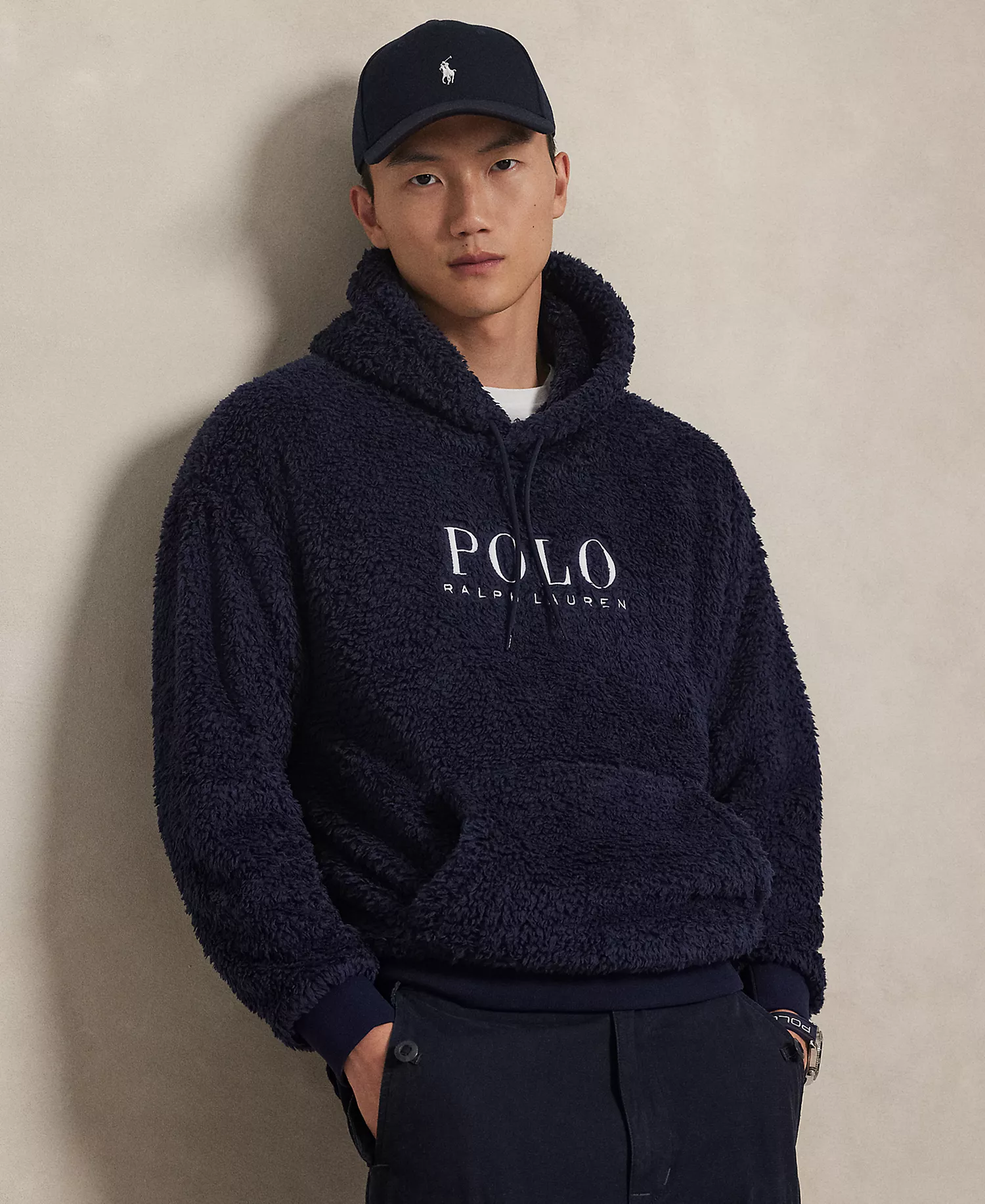 Men's Logo Double-Knit Hoodie - Cruise Navy - 2XL
