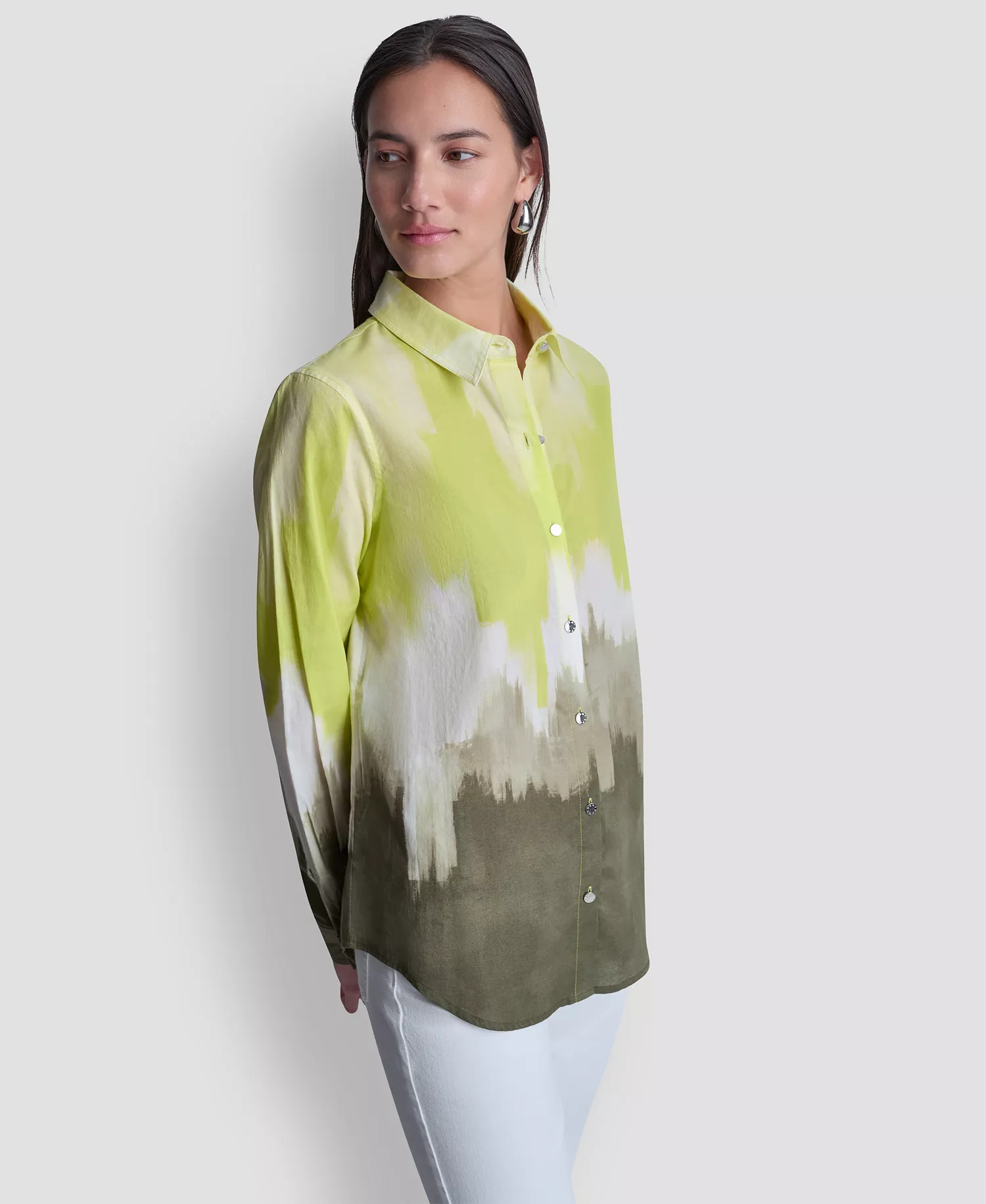 Women's Voile Ombre Long-Sleeve Shirt - Daybreak Haze - L