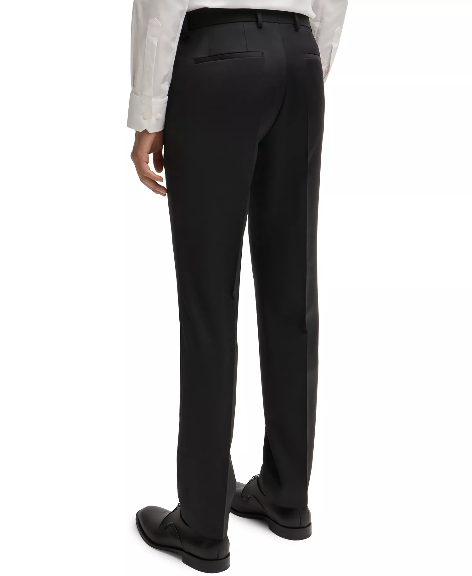 BOSS Men's Regular-Fit Virgin Wool Formal Trousers - Black - 30R