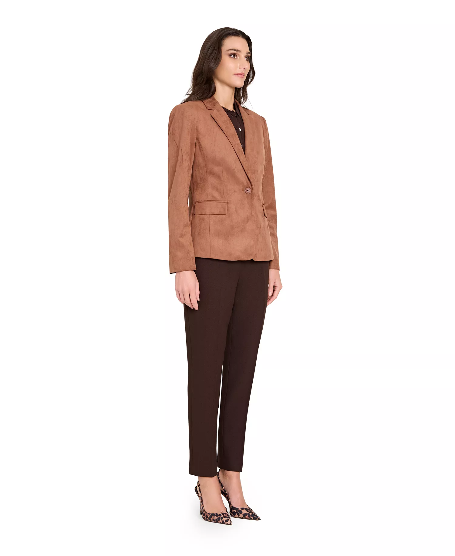 Women's Petite Mid-Rise Ankle-Length Pants - Espresso - 12P