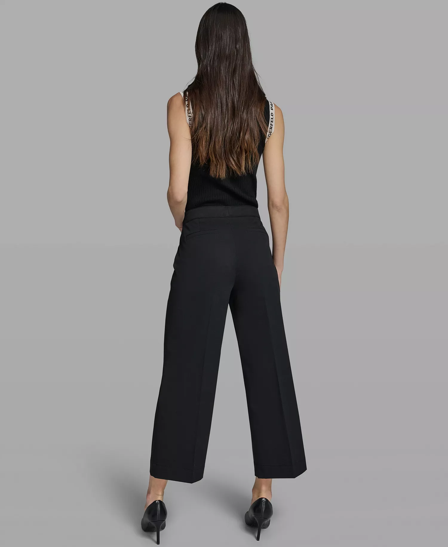 Women's Mid-Rise Straight Bow Pocket Pants - Black - 0