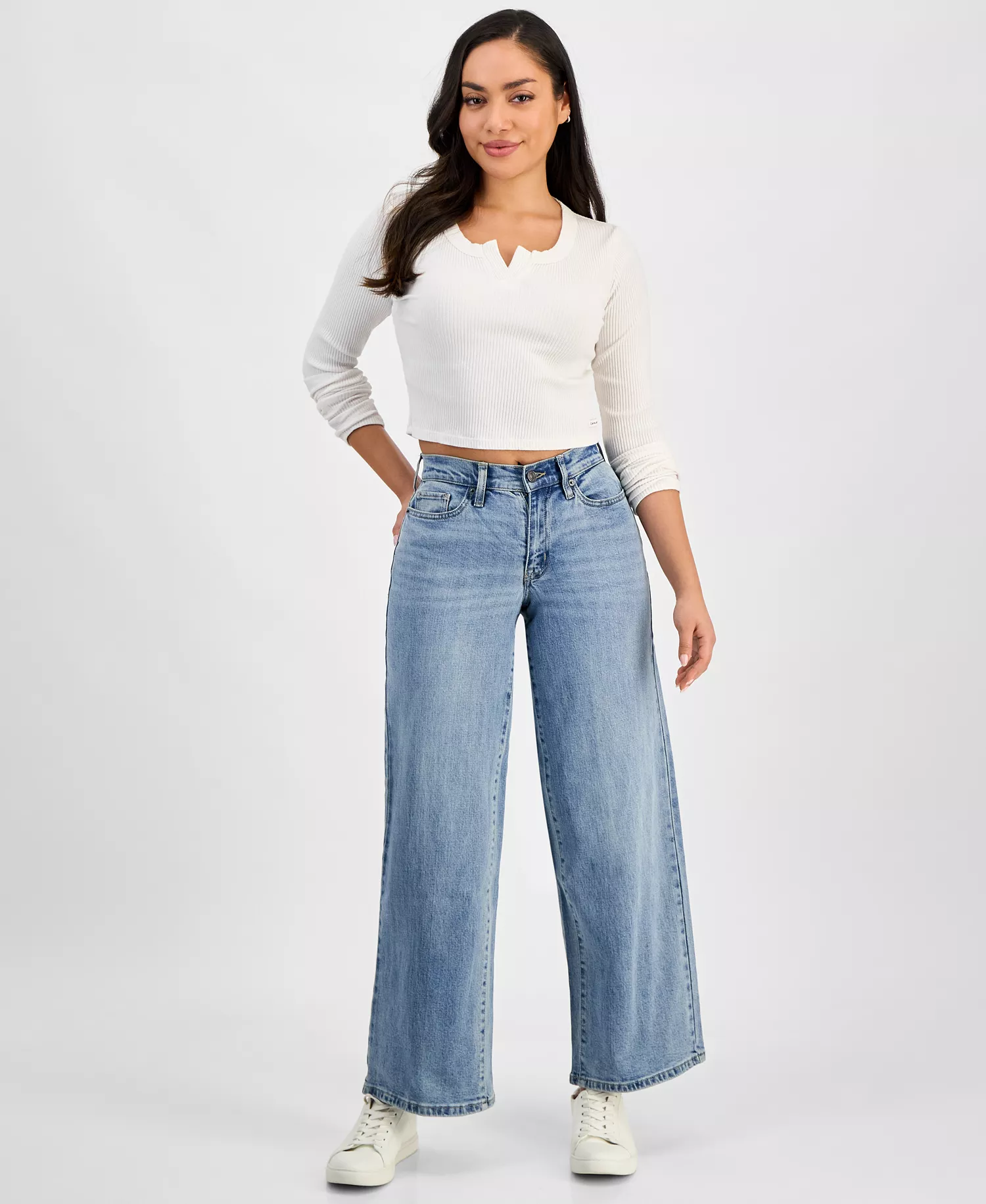 Petite Claremont Modern High-Rise Wide-Leg Jeans - Bryant - 25P