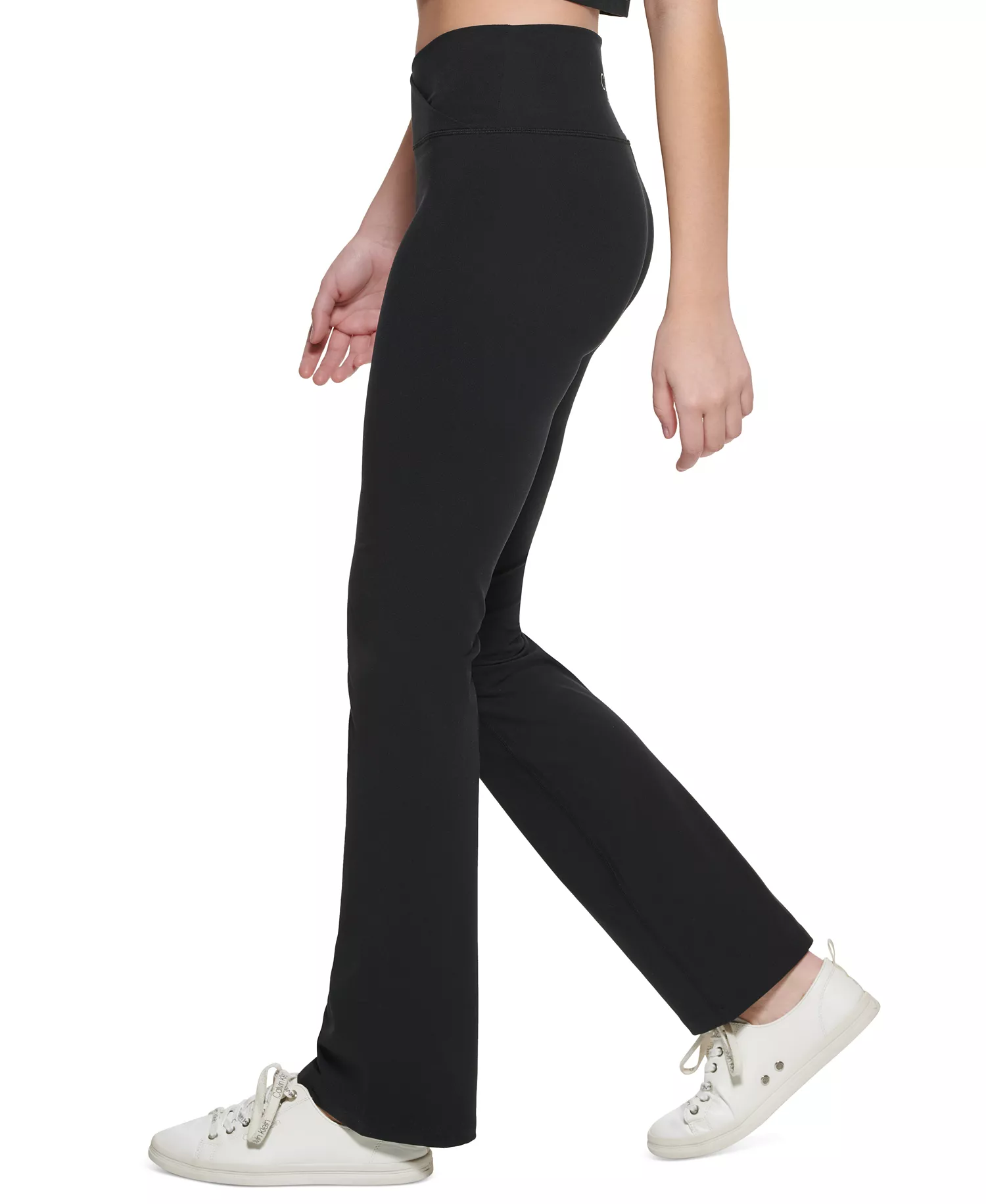 Women's Crossover Waist Flare Leggings - Black - XS