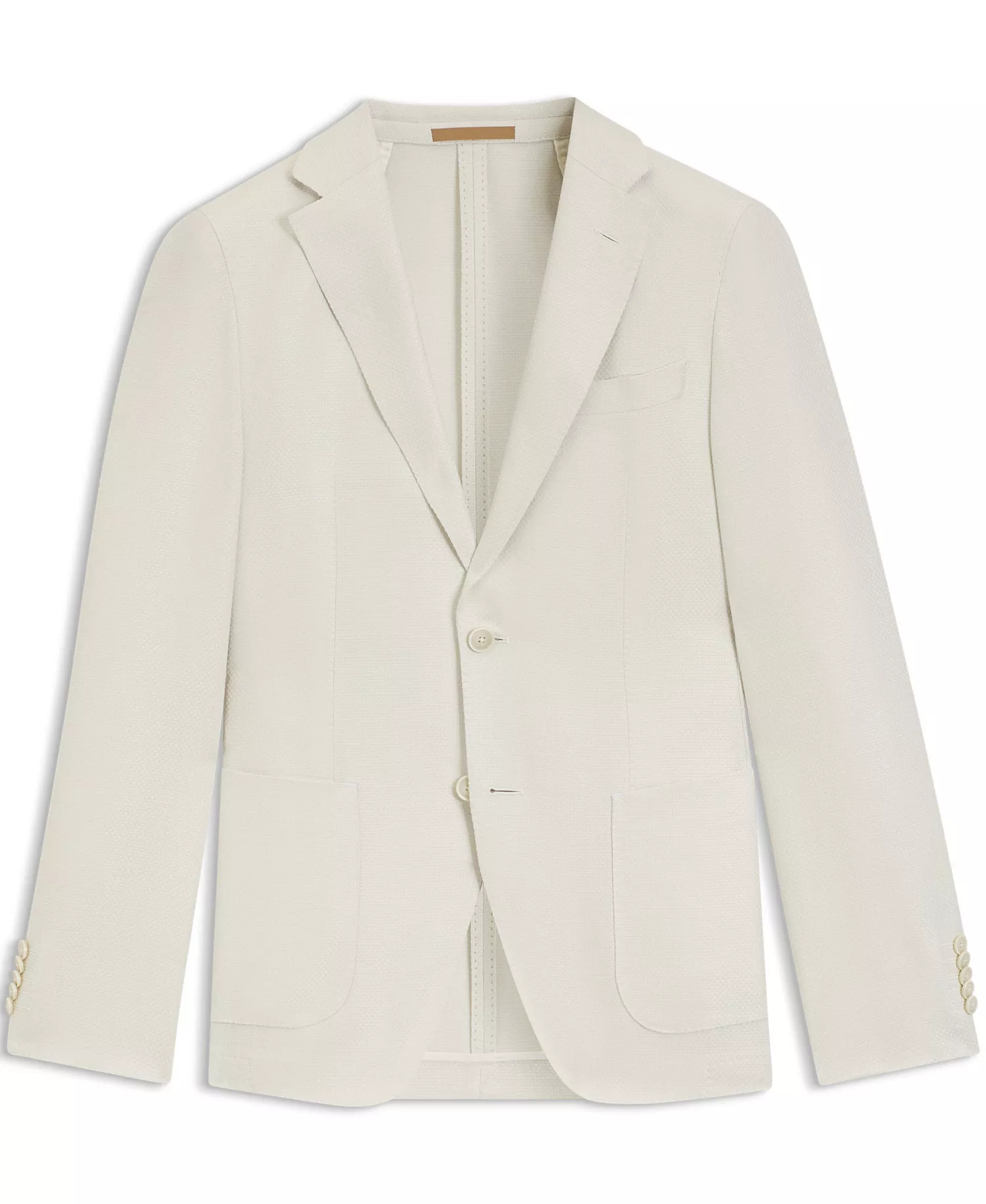 Men's Silk Linen Slim-Fit Blazer - Open White - 38R
