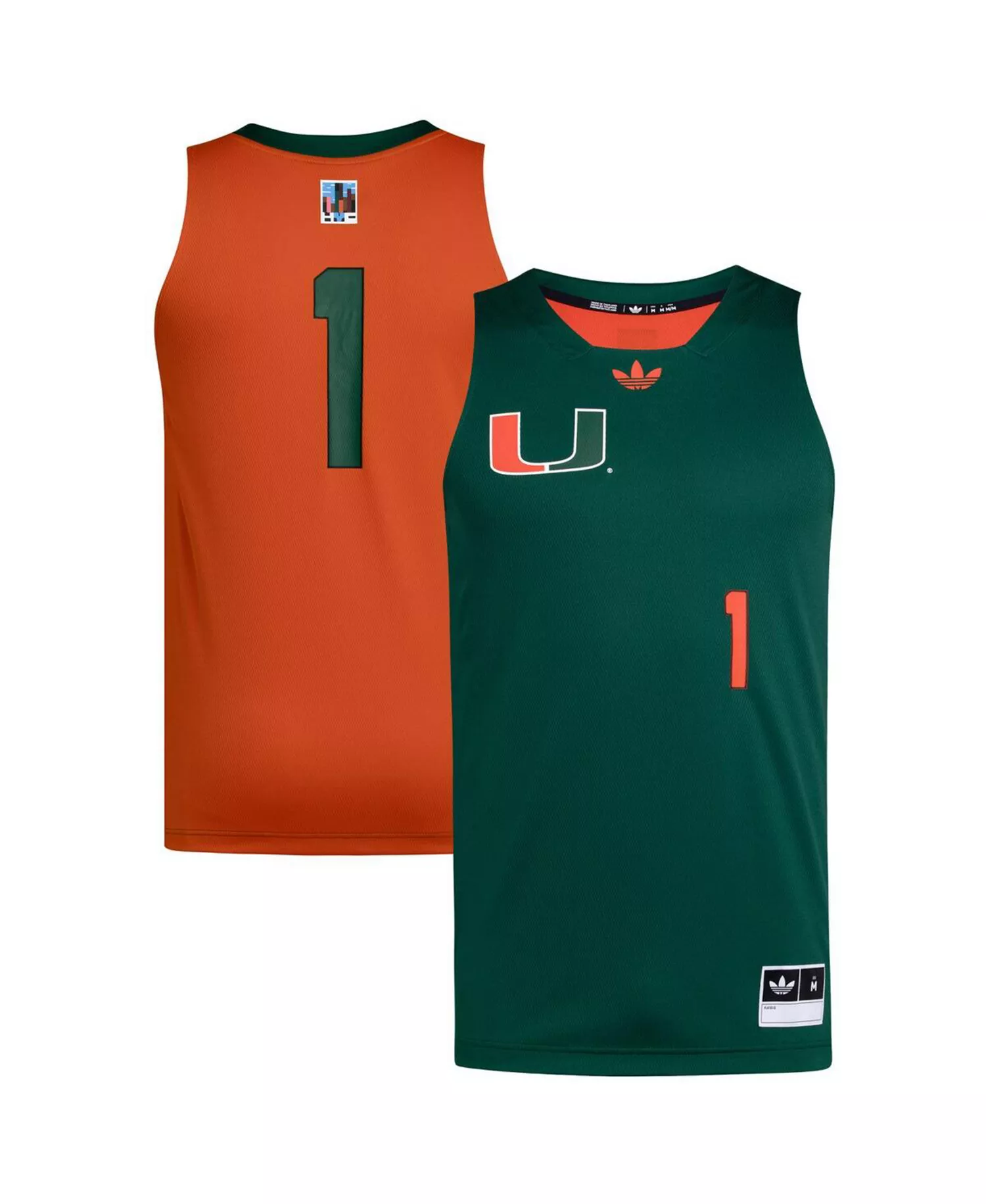 Men's 1 Green/Orange Miami Hurricanes Black History Month Basketball Jersey - Green, Orange - 2XL