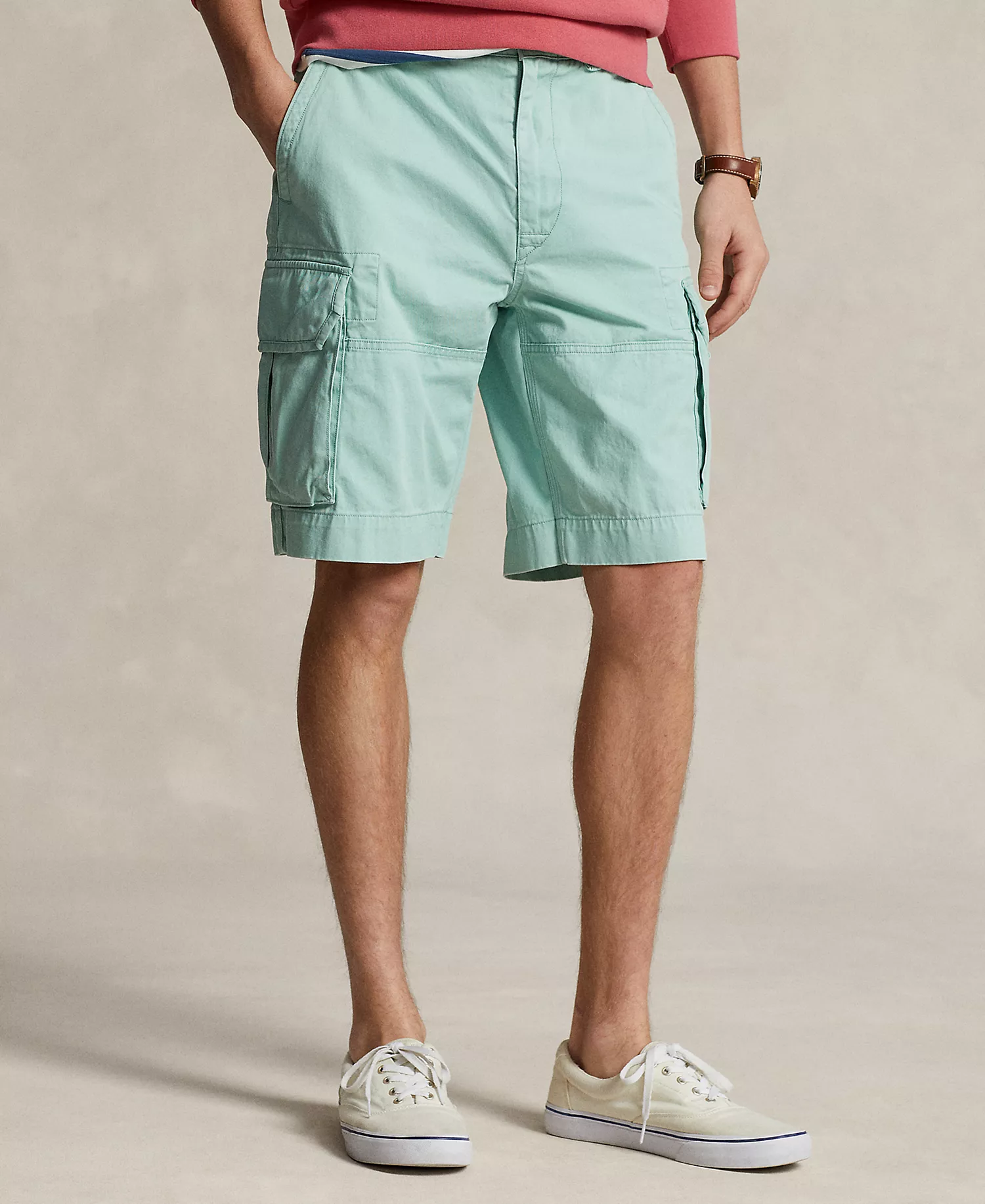 Men's 10-1/2-Inch Relaxed Fit Twill Cargo Shorts - Celadon - 28