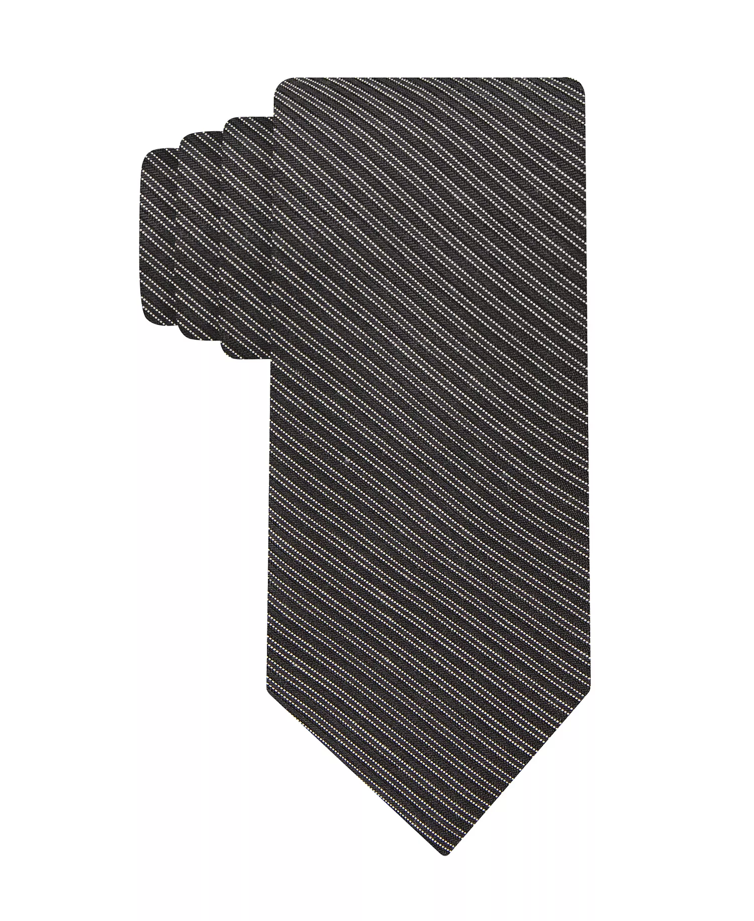 Men's Fontana Stripe Pattern Tie - Black - ONE SIZE
