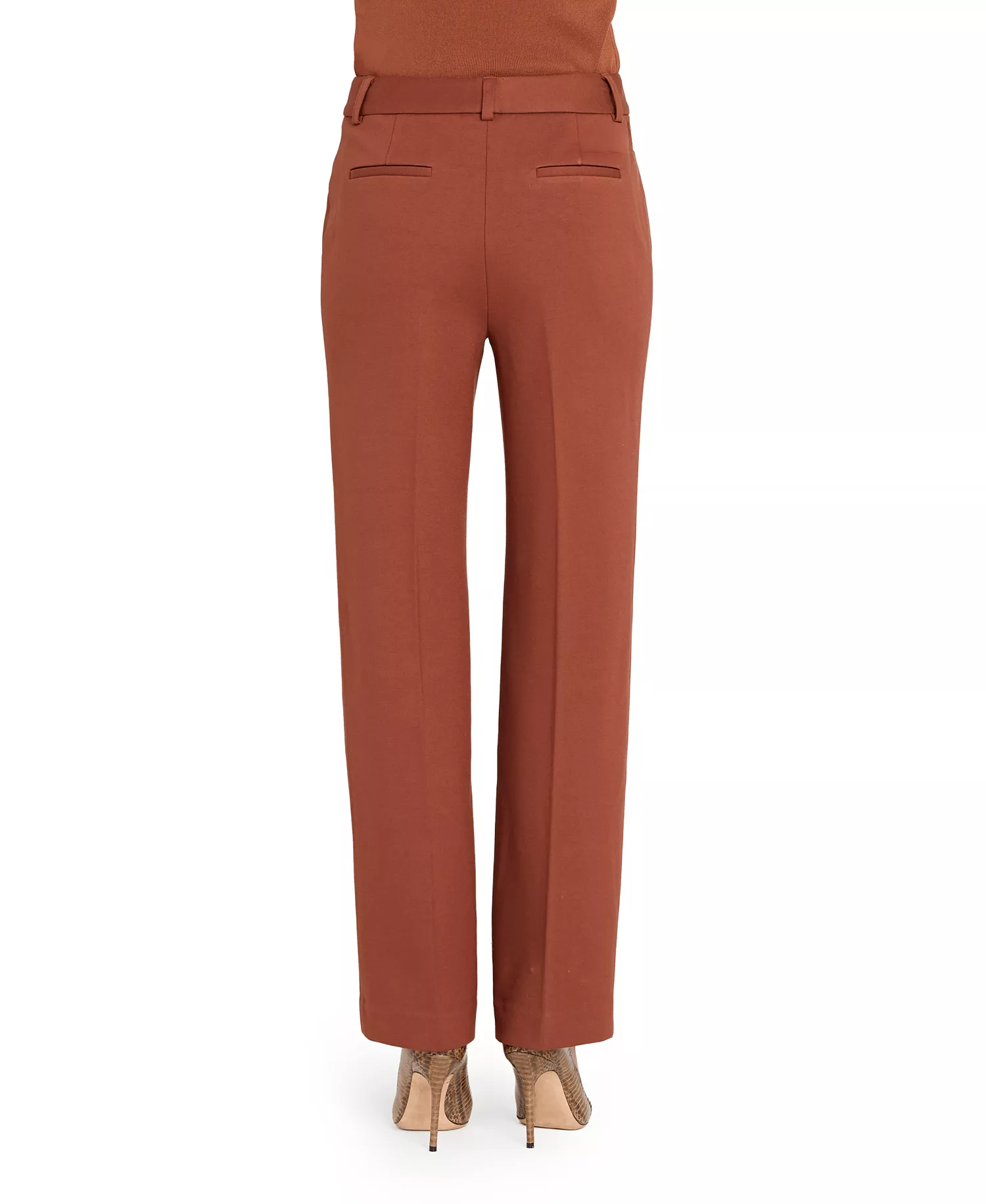 Women's Patch Pockets Flare Pants - Tawny - 10P