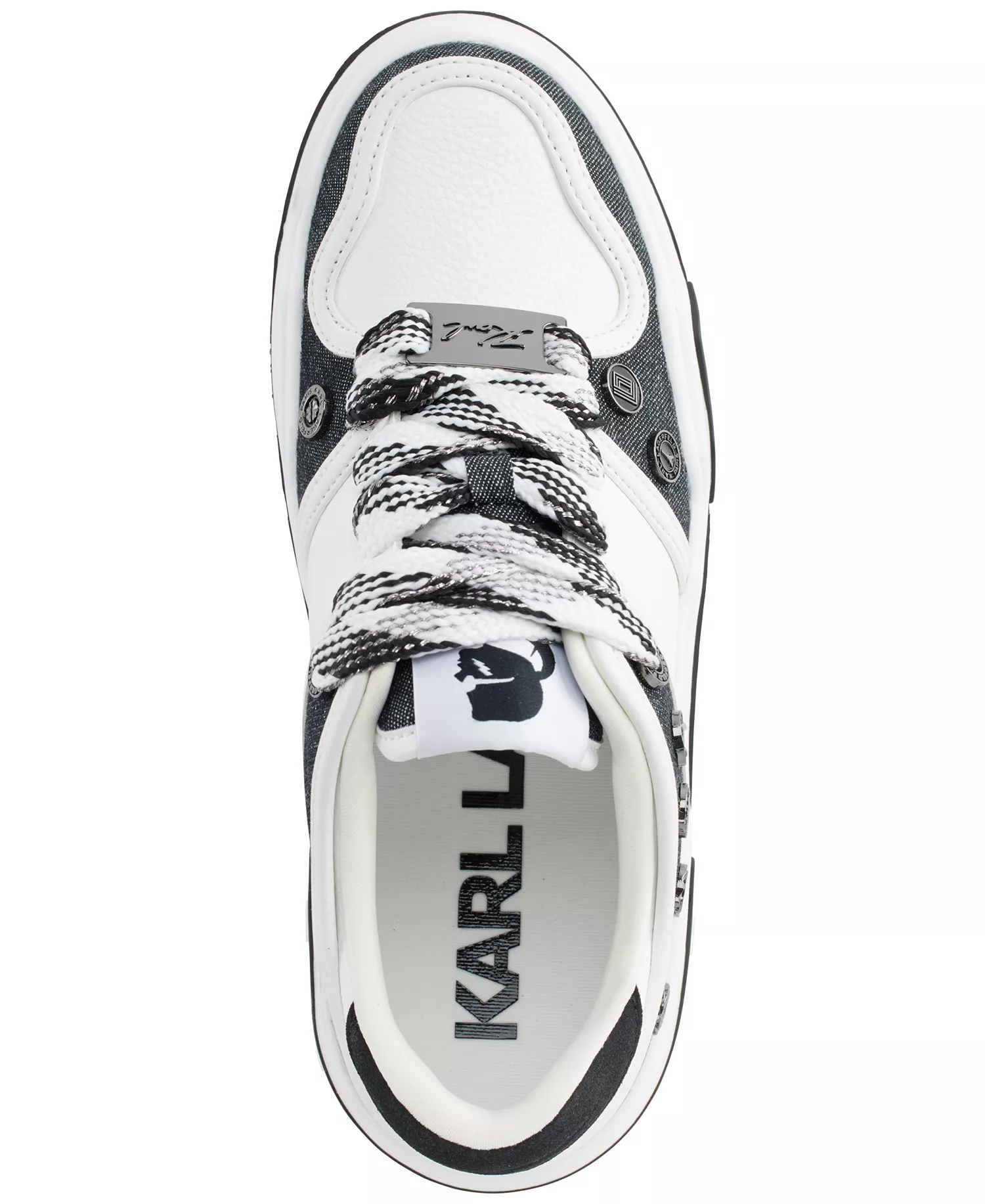Women's Cyndra Lace Up Sneakers - Black/ Bright White - 11