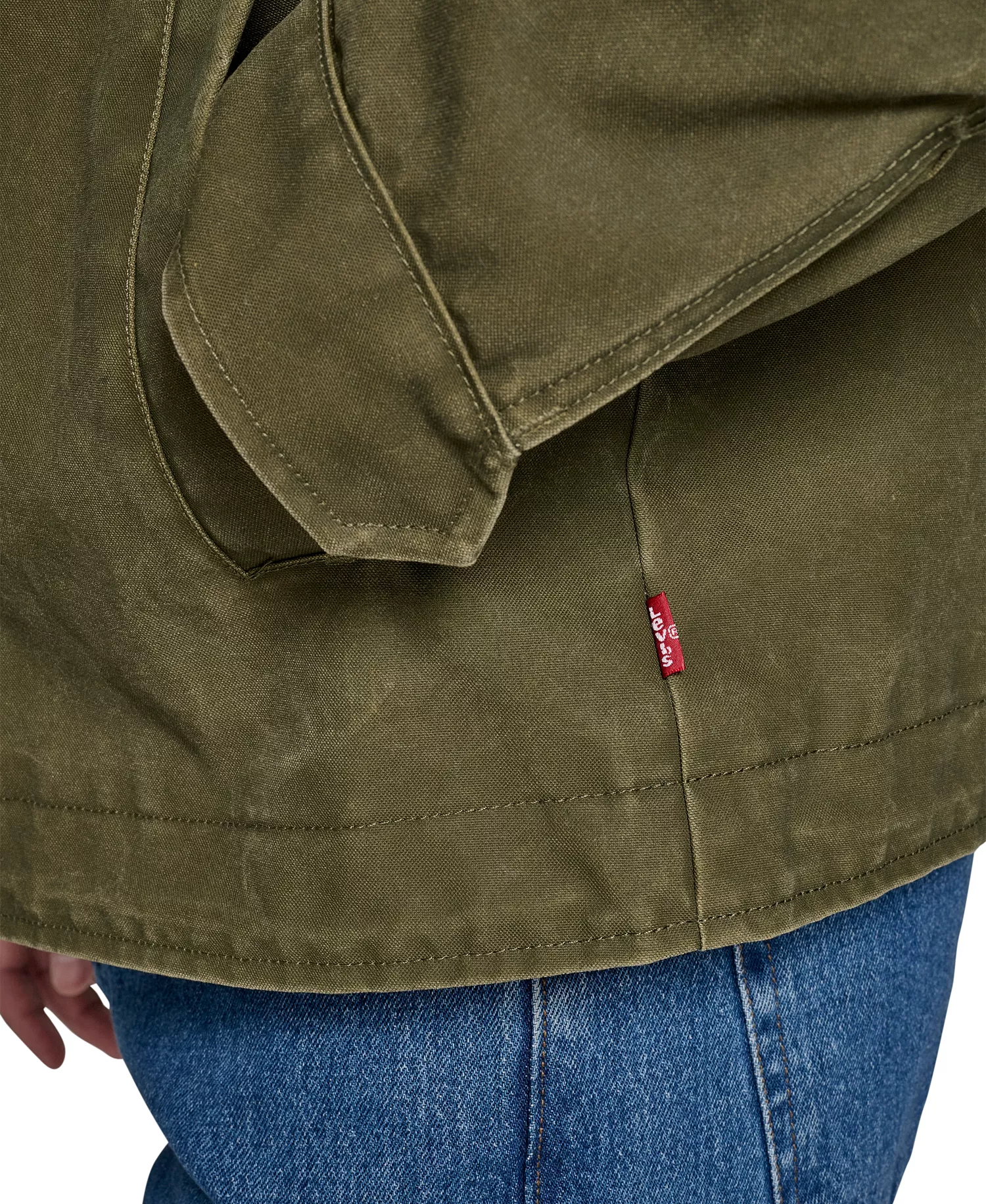 Men's Corduroy Collar Depot Jacket - Light Olive - L