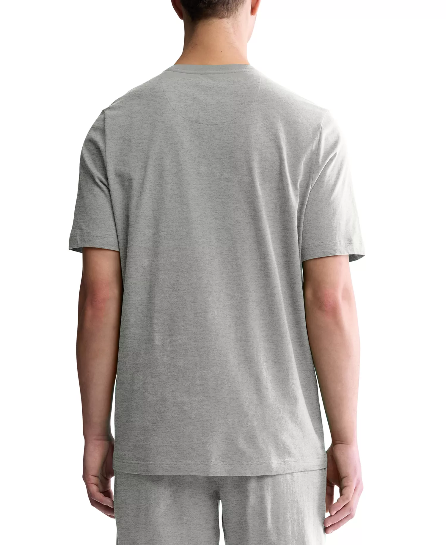 Men's Short Sleeve Solid Henley - Grey Heath - 2XL