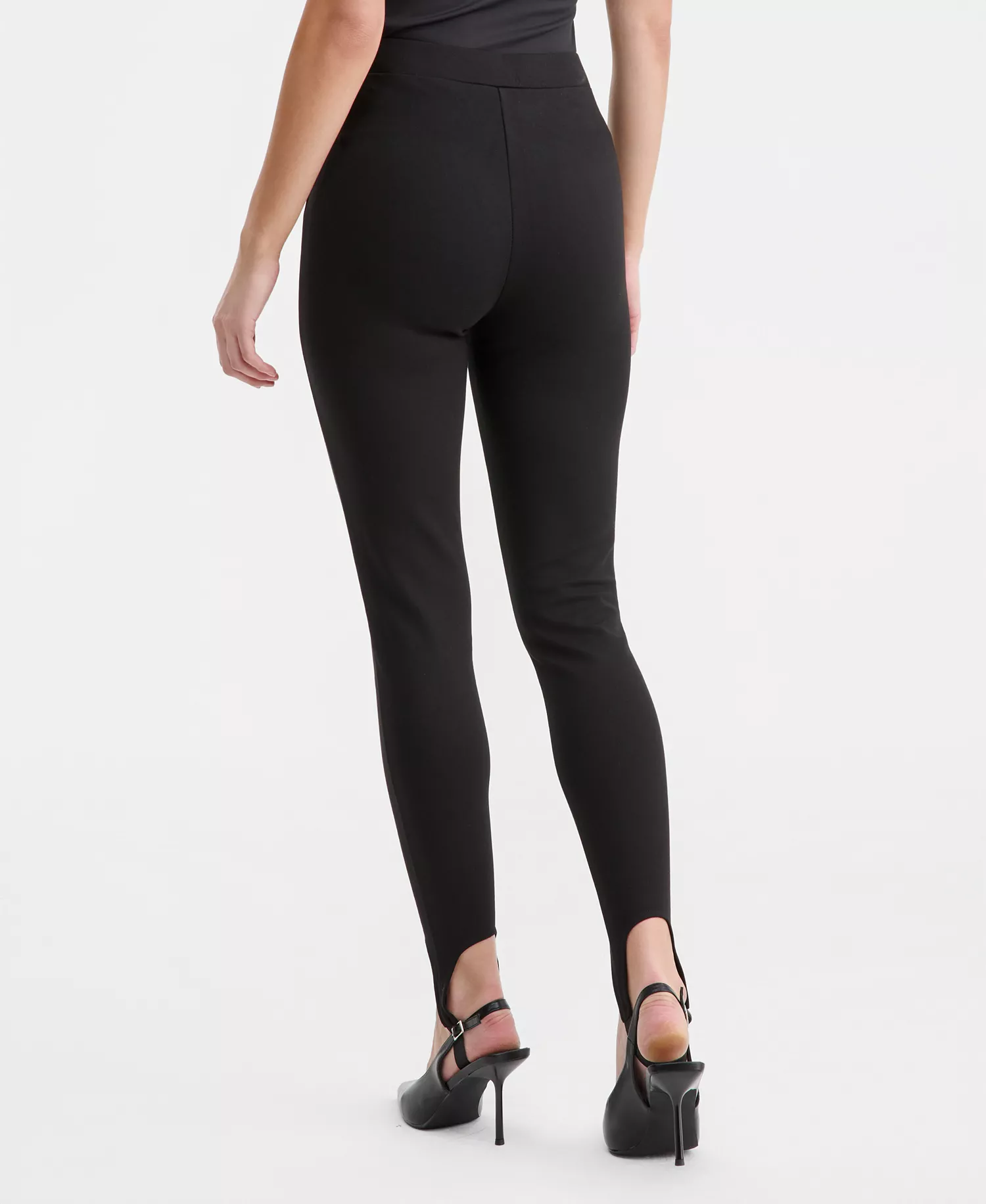 Women's Stirrup Leggings, Macy's Exclusive - Deep Black - L