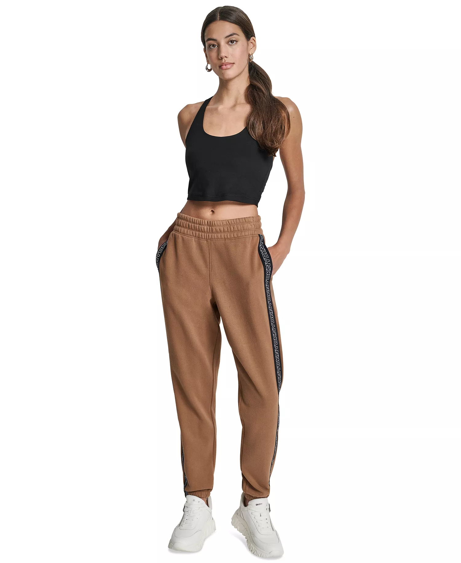 Women's Outline Logo High-Rise Jogger Pants - Burnt Sugar - L