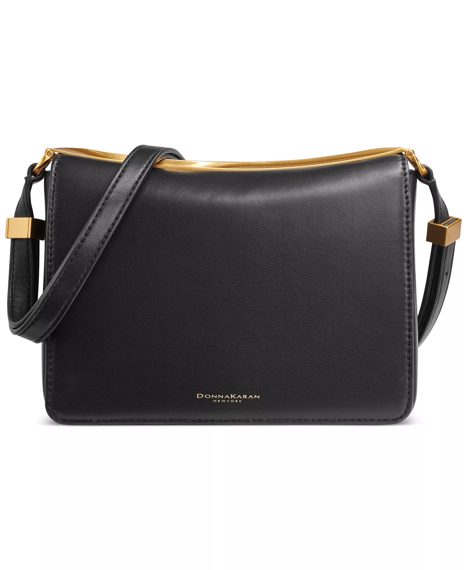 Jericho Flap Shoulder with Sculpted Hardware Bag - Black - ONE SIZE