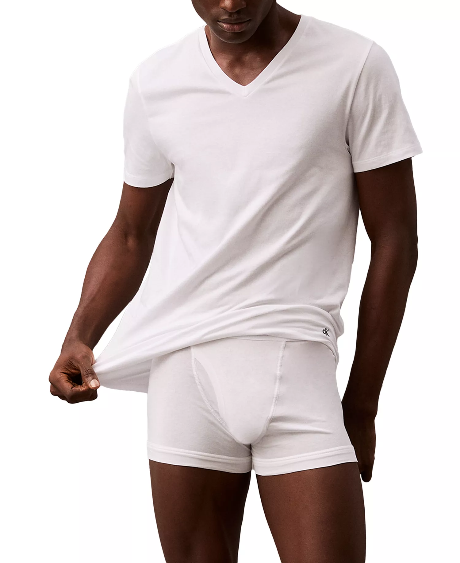 Men's 3-Pack Cotton Classics V-Neck T-Shirts - Black - L