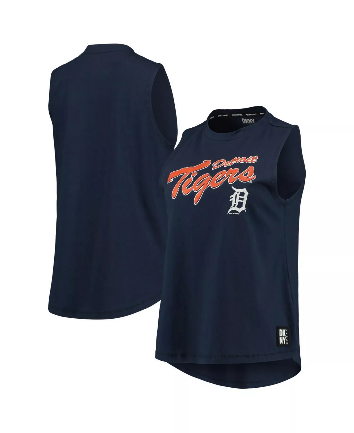 Women's Navy Detroit Tigers Marcie Tank Top - Navy - L