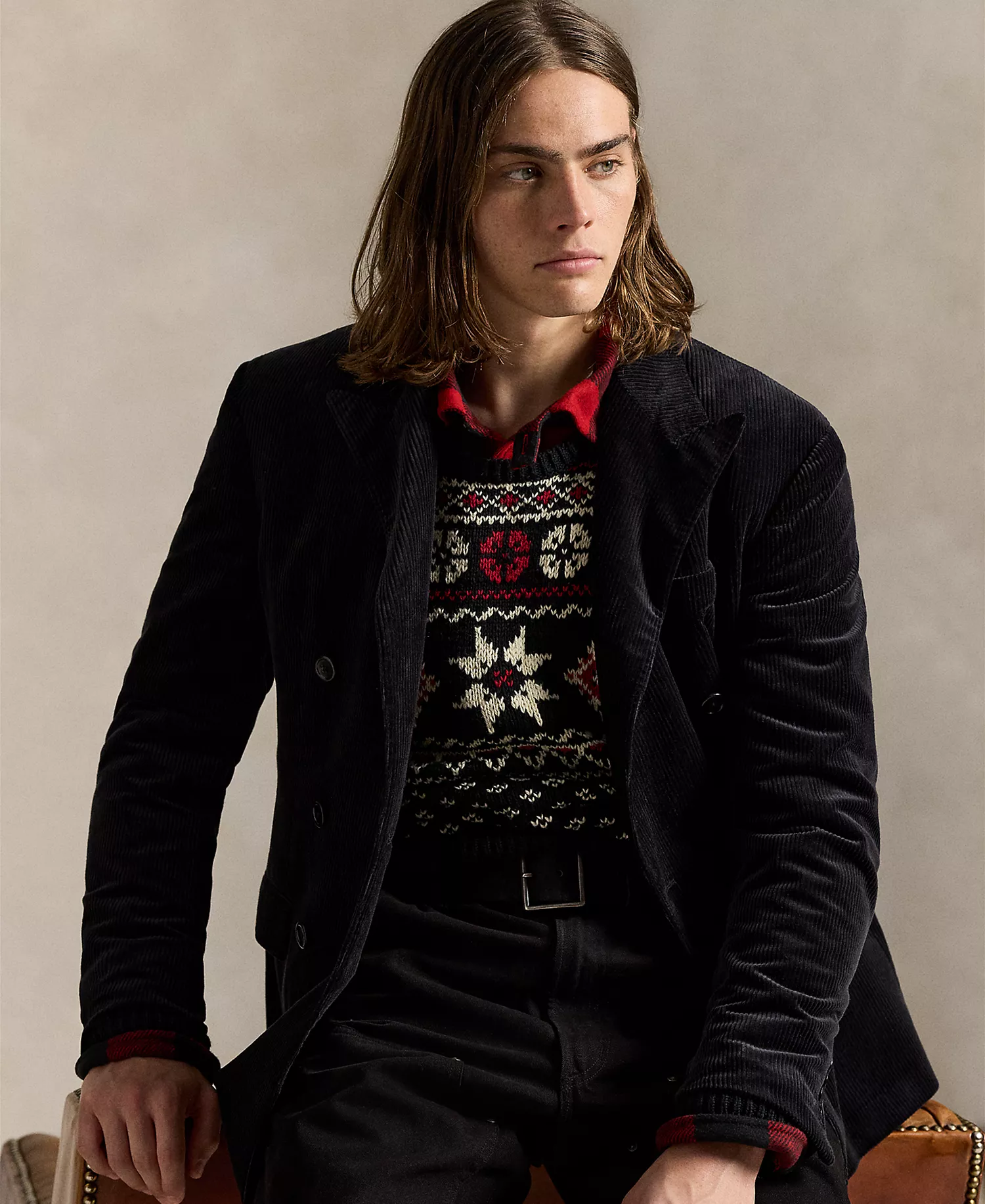 Men's Northwest Passage Long-Sleeve Sweater - Black Combo - 2XL