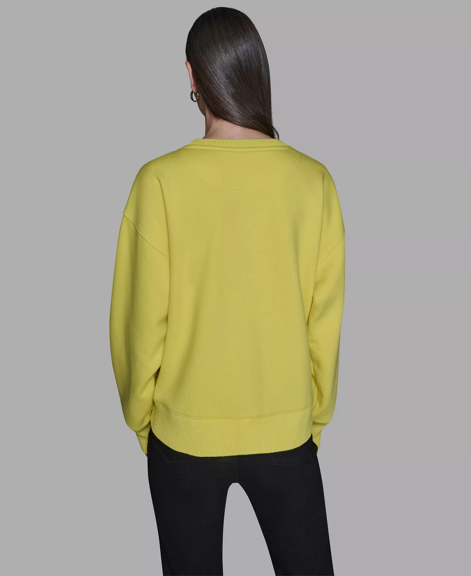 Women's Emoji Choupette Print Sweater - Lime - L