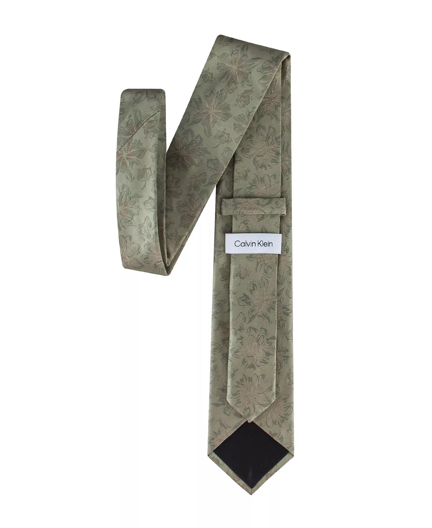 Men's Floral Pattern Tie - Sage - ONE SIZE