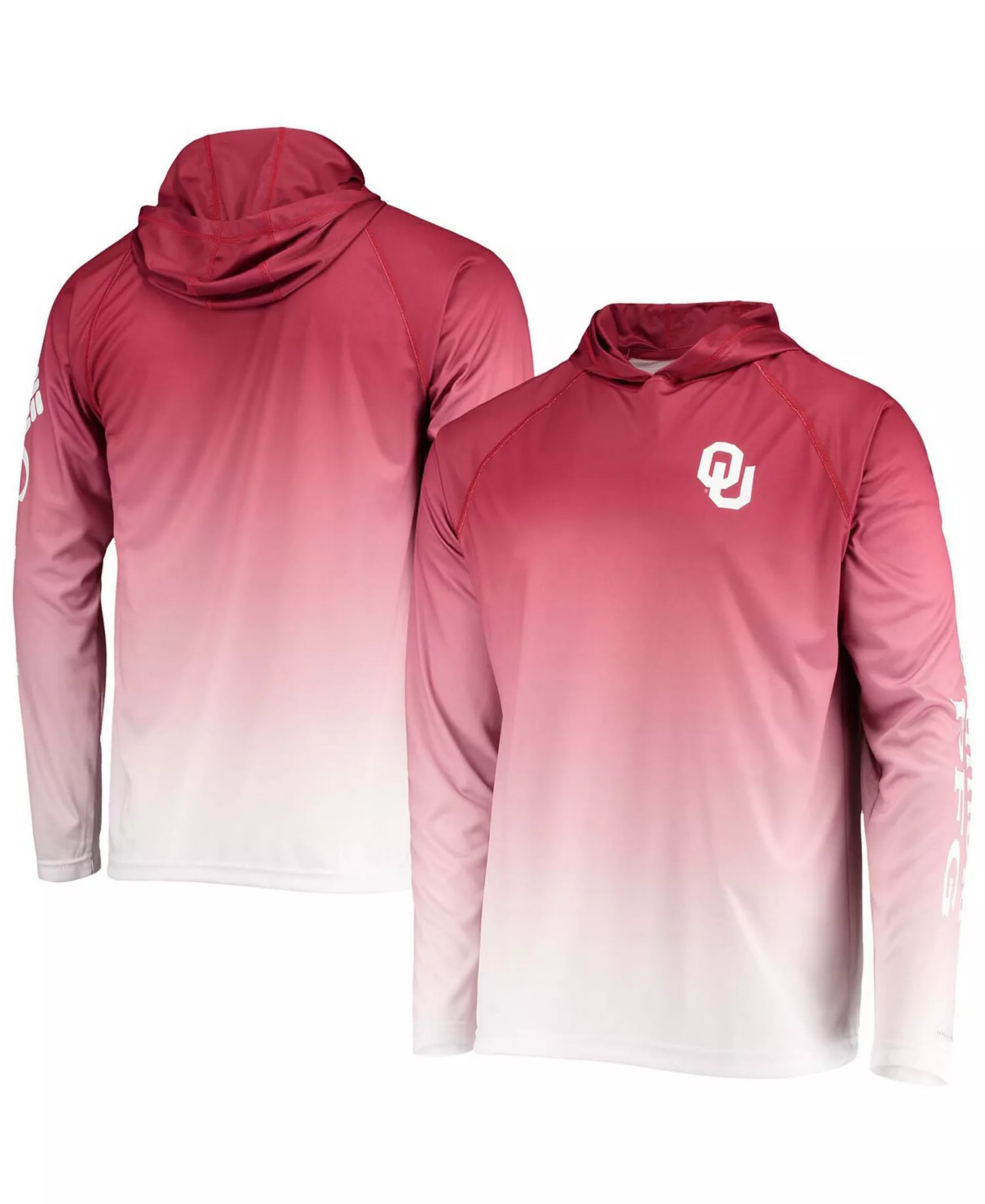 Men's Crimson Oklahoma Sooners Terminal Tackle Omni-Shade UPF 50 Long Sleeve Hooded T-shirt - Crimson - L