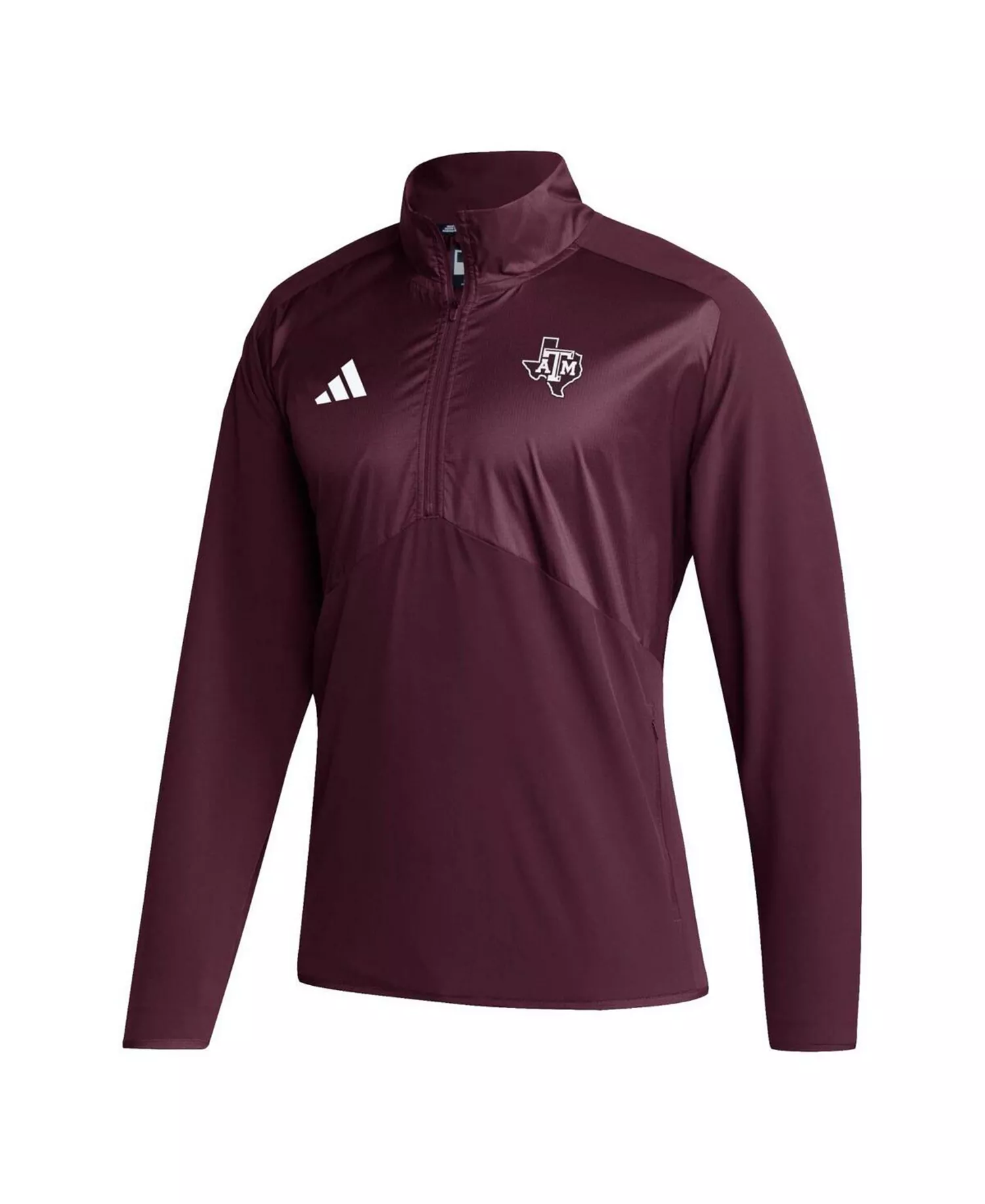 Men's Maroon Texas A&M Aggies Sideline AEROREADY Raglan Sleeve Quarter-Zip Jacket - Maroon - 2XL