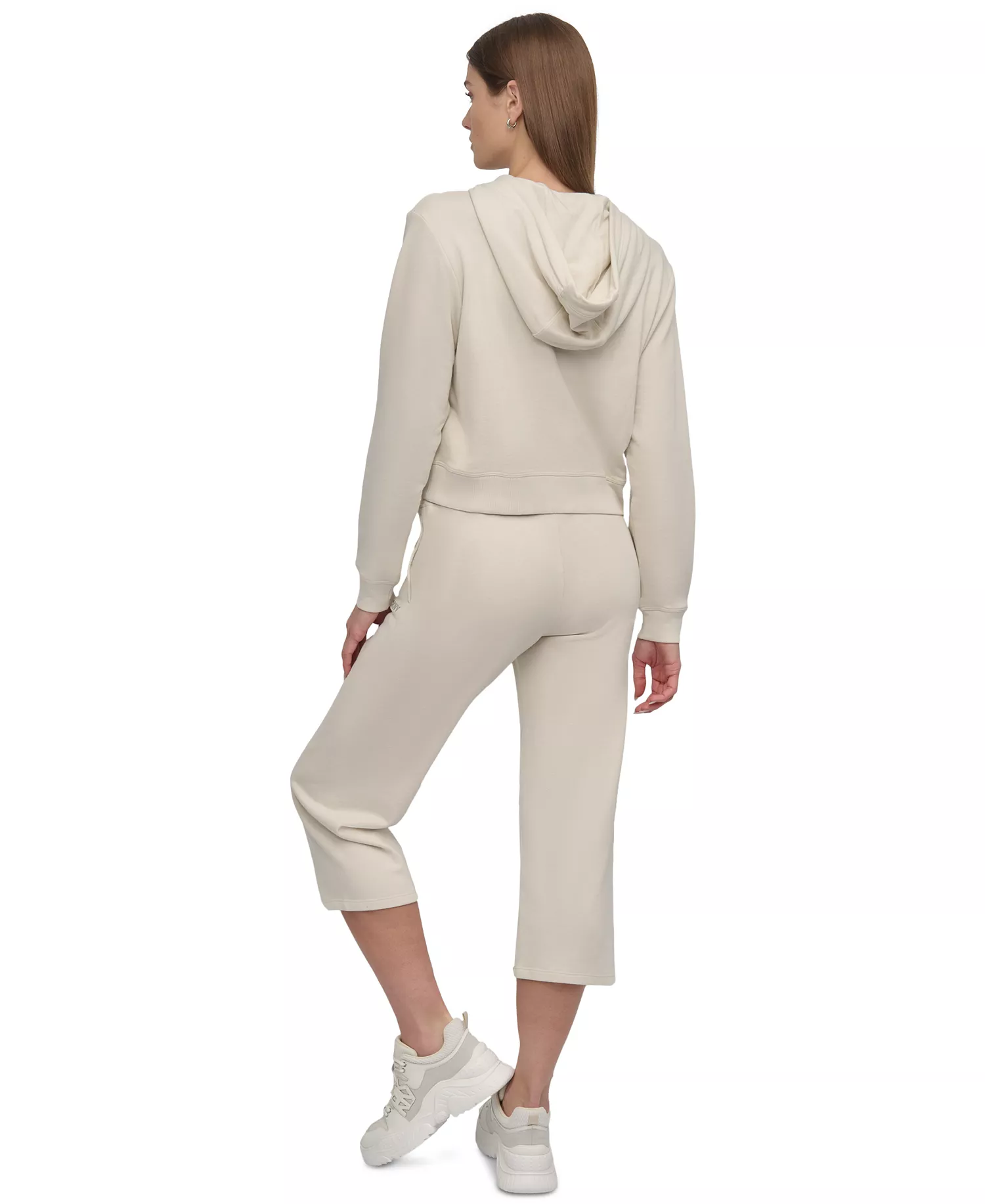Women's Studded-Logo Cropped Pants - Lt City Khaki - S