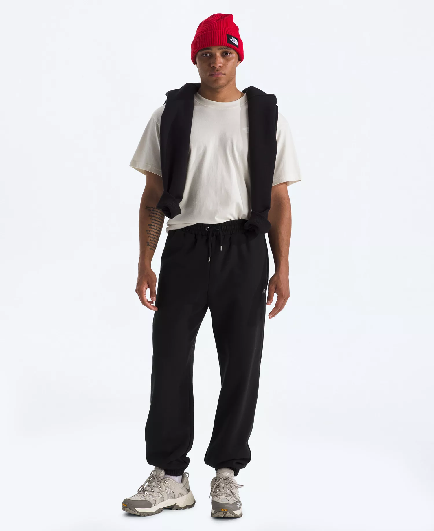 Men's Essential Simple Dome Regular-Fit Pants - Black - L