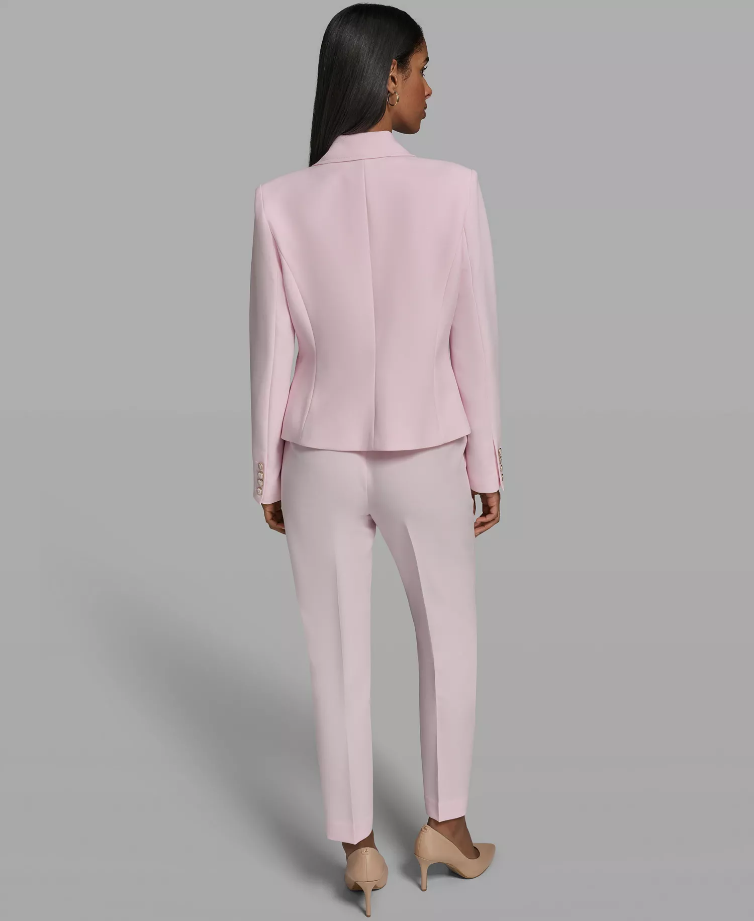 Women's Collared Woven Jacket - Ballet Slipper - 0