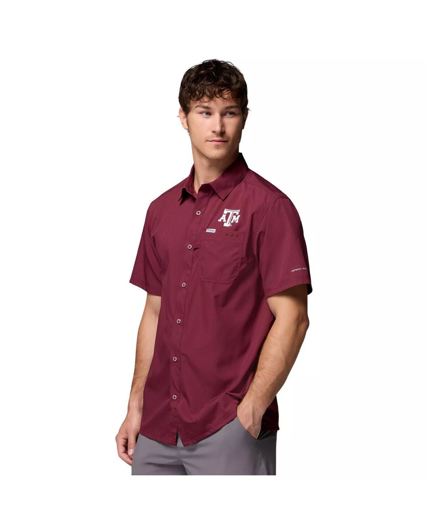 Men's Maroon Texas A M Aggies Slack Tide Camp Button-Up Shirt - Maroon - XXL