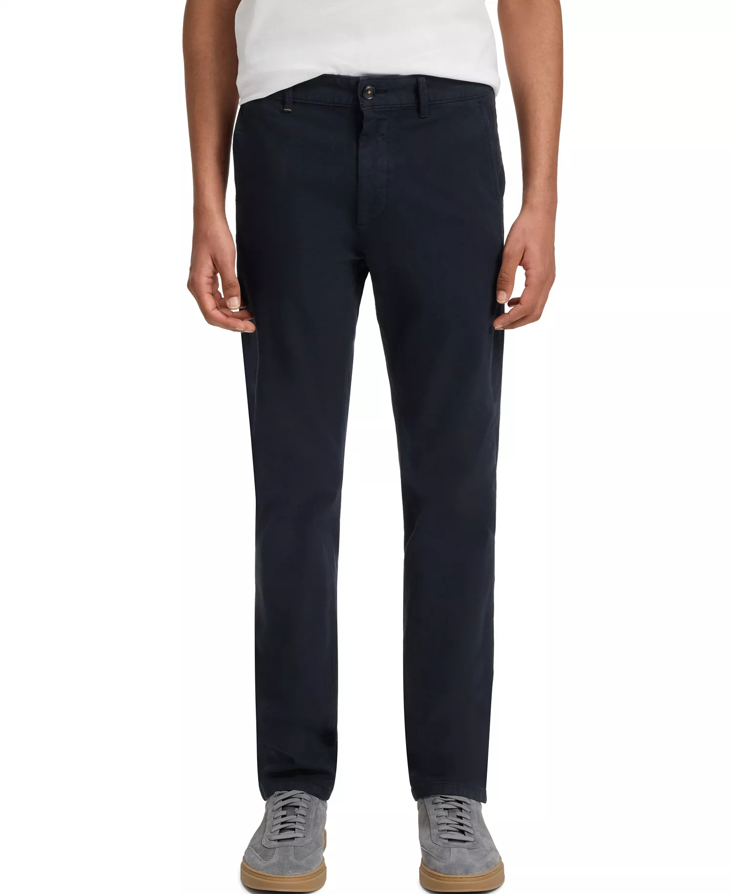 Men's Stretch-Cotton Dobby Slim-Fit Pants - Dark Blue - 30x32