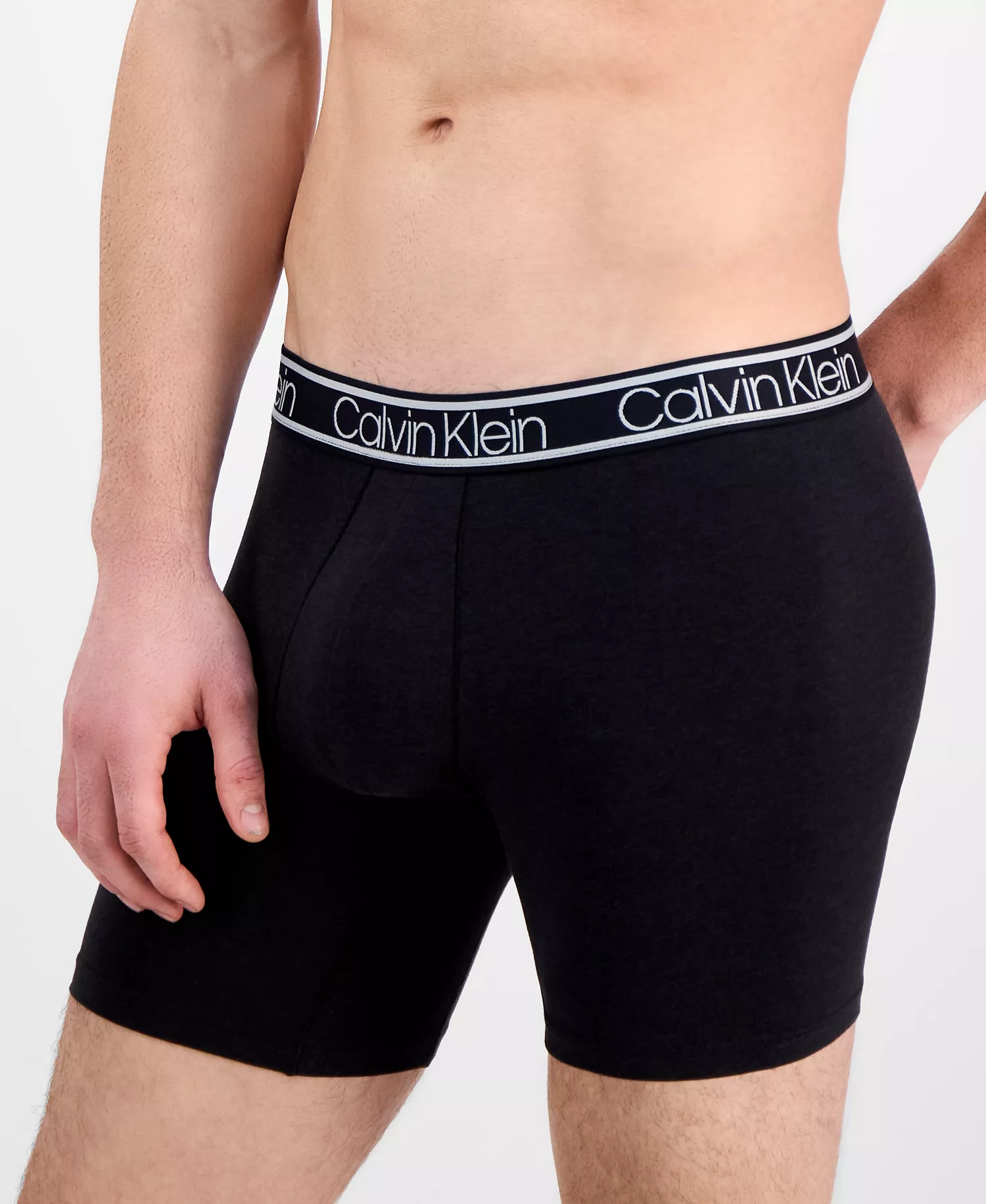 Men's 3pk. Comfort Logo Boxer Briefs - Black - L