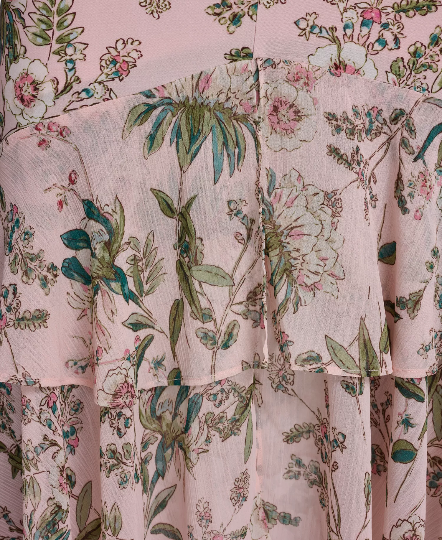 Women's Flutter Sleeve V-Neck Midi Dress - Powder Multi - 10