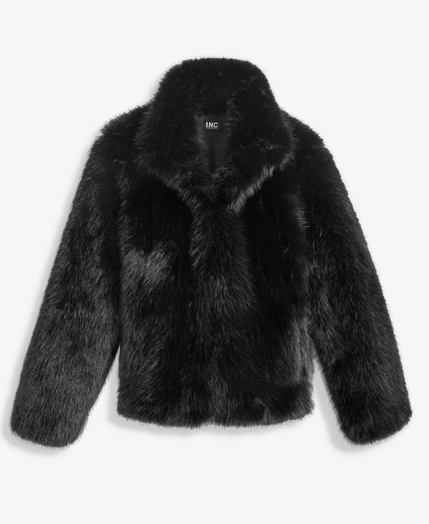 Women's Faux-Fur Jacket, Macy's Exclusive - Deep Black - M