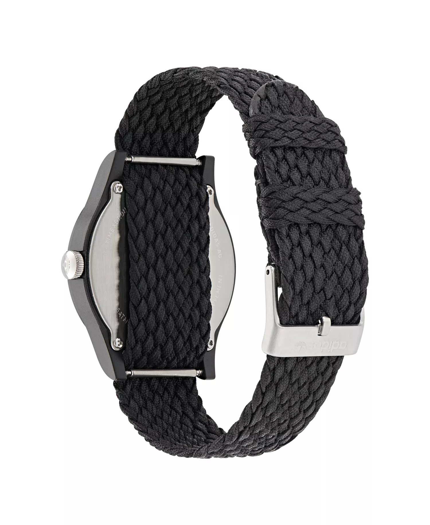 Unisex Analog Black Nylon Watch, 39mm - Black - No Size
