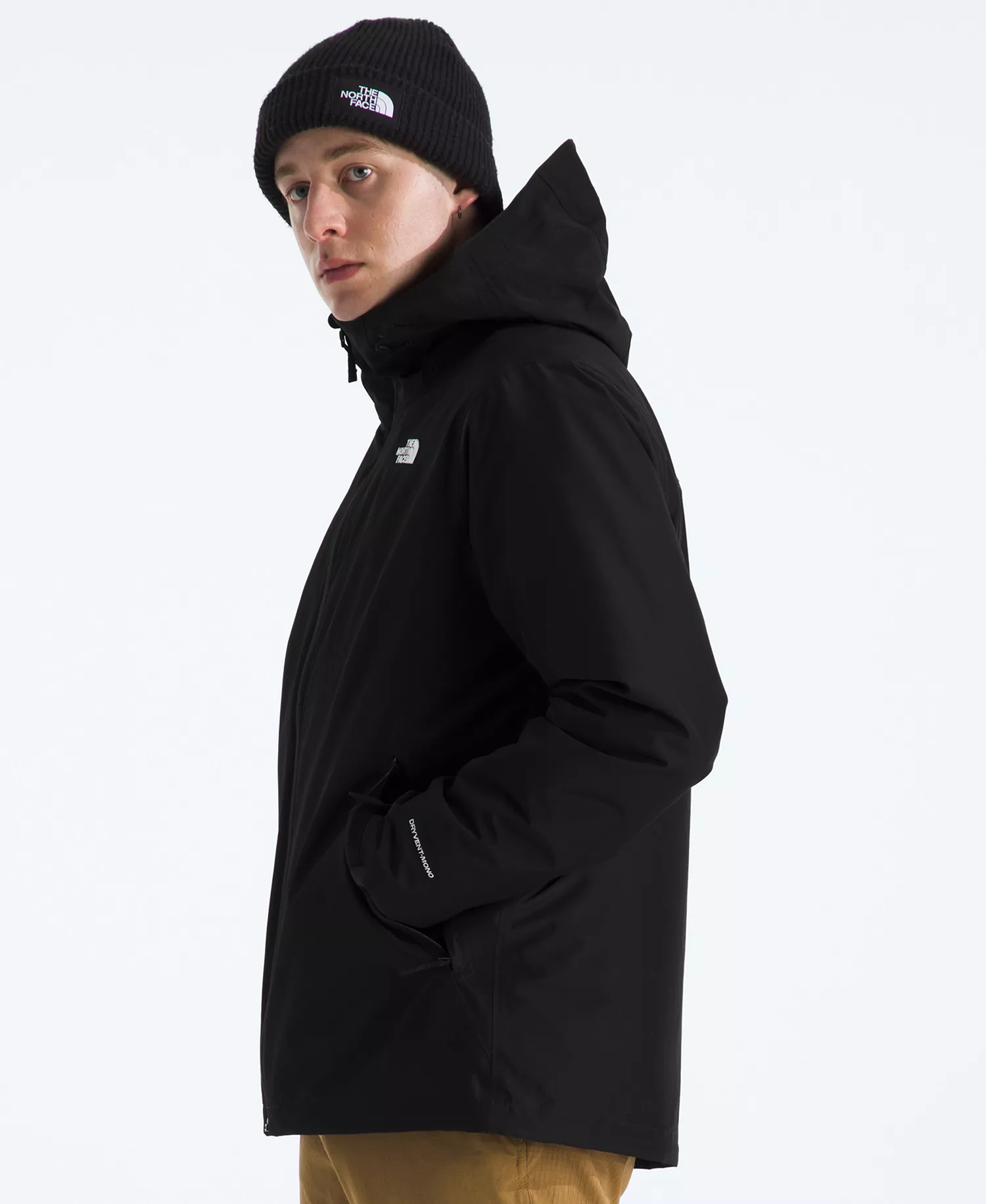 Mens Carto Mono Triclimate Hooded Jacket - Black - 2XL